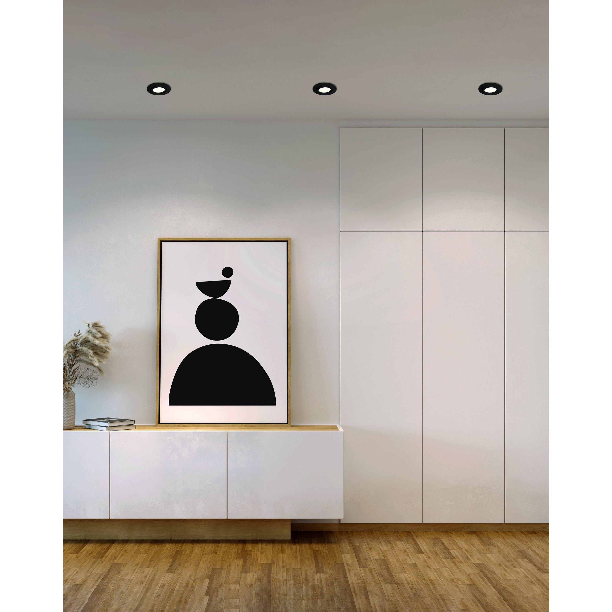Spot à encastrer X3 LED PINEDA noir Ø8,4cm
