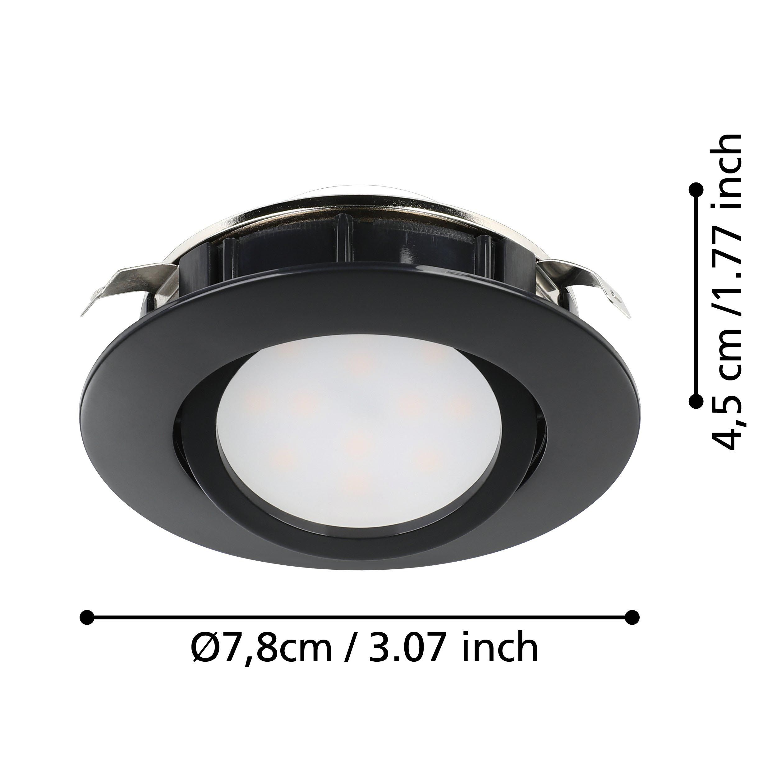 Spot à encastrer X3 LED PINEDA noir Ø8,4cm