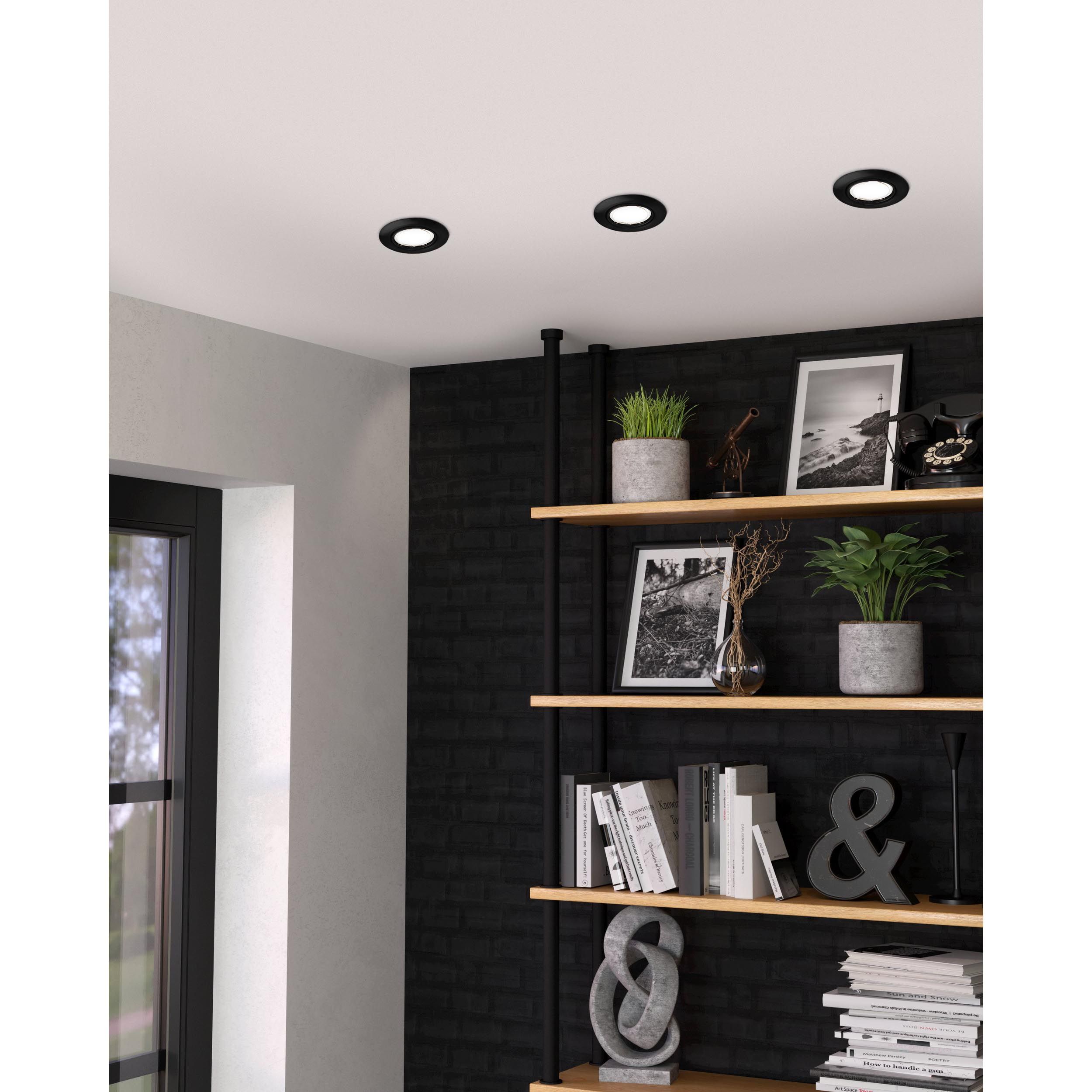 Spot à encastrer X3 LED PENETO noir Ø8,7cm