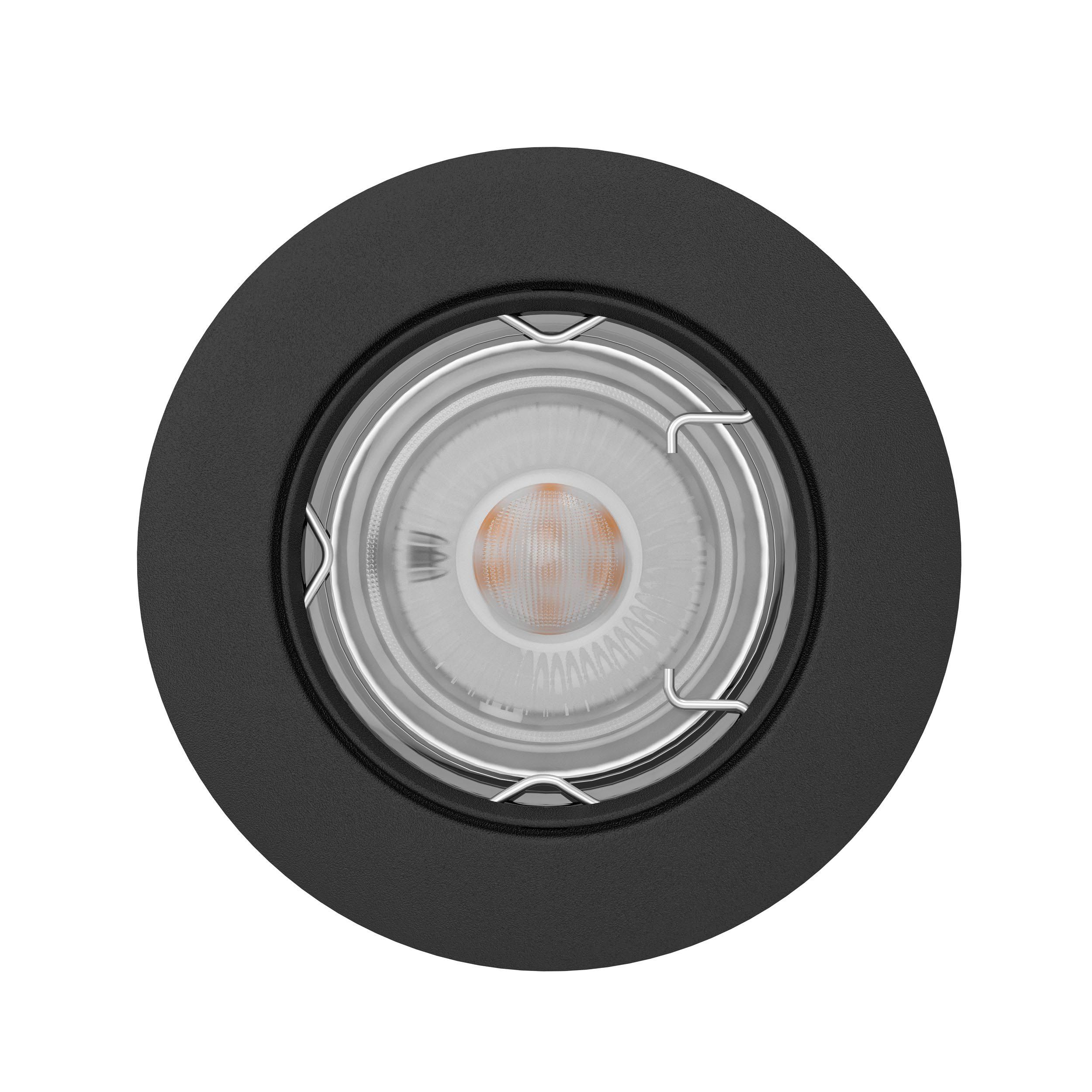 Spot à encastrer X3 LED PENETO noir Ø7,8cm