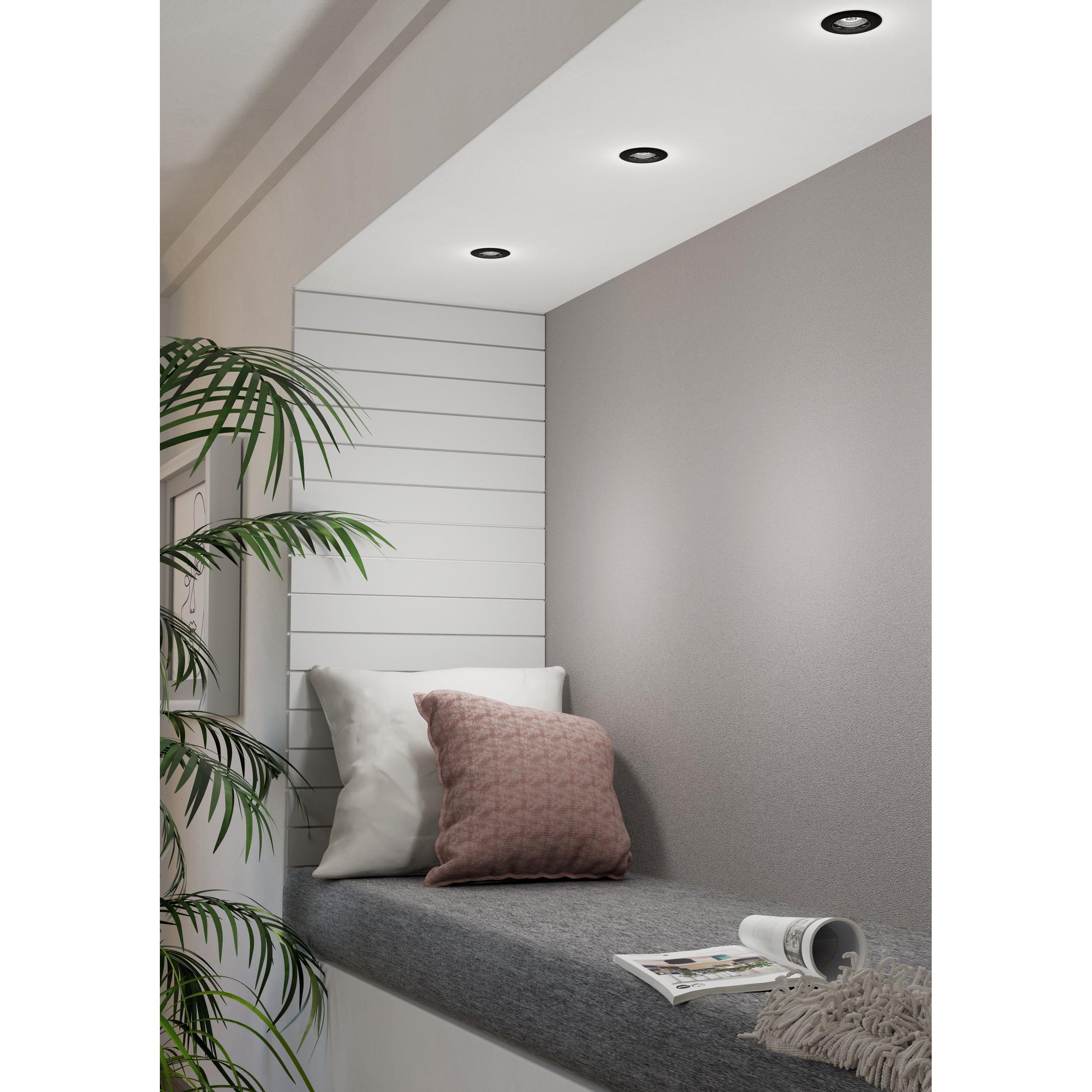 Spot à encastrer X3 LED PENETO noir Ø7,8cm