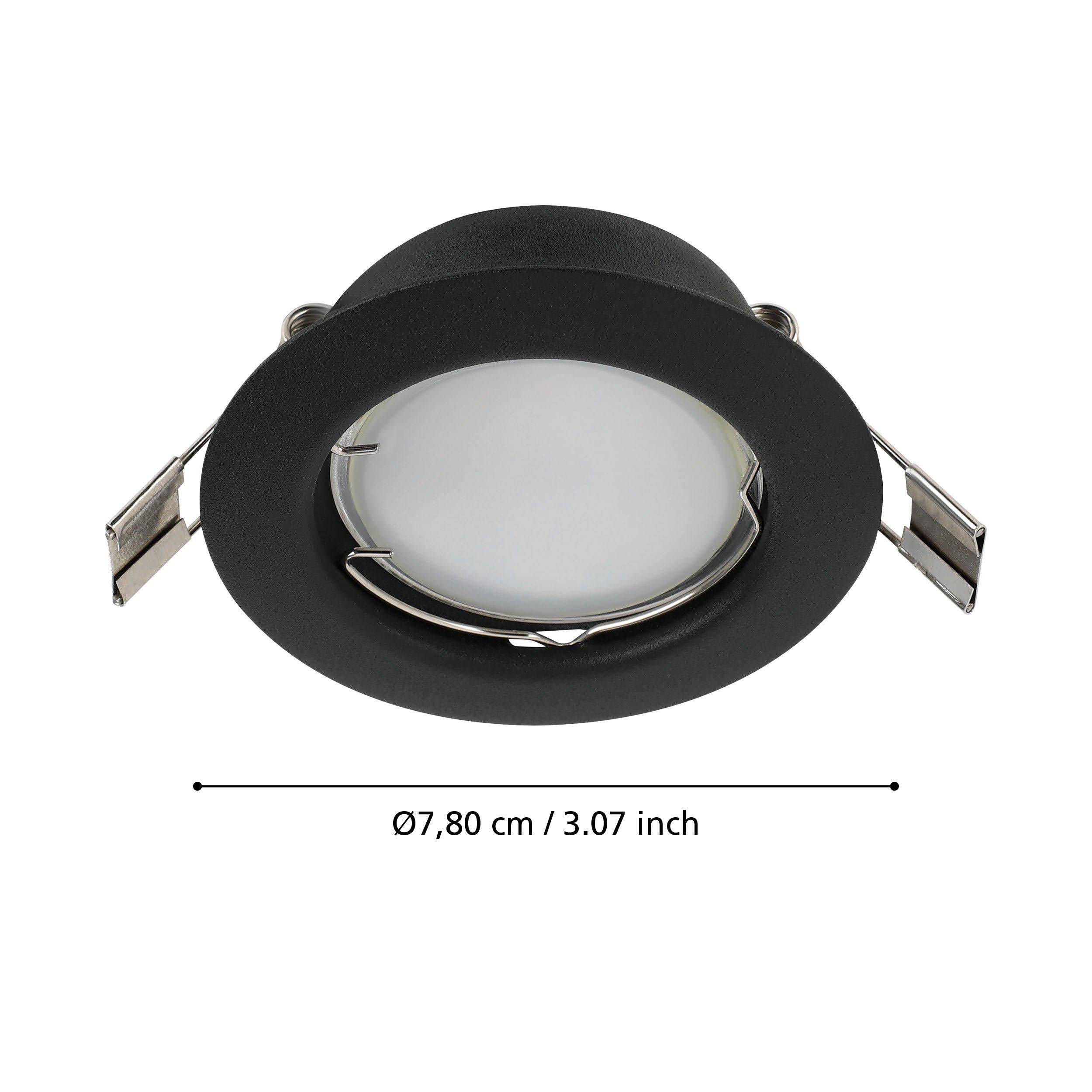 Spot à encastrer X3 LED PENETO noir Ø7,8cm