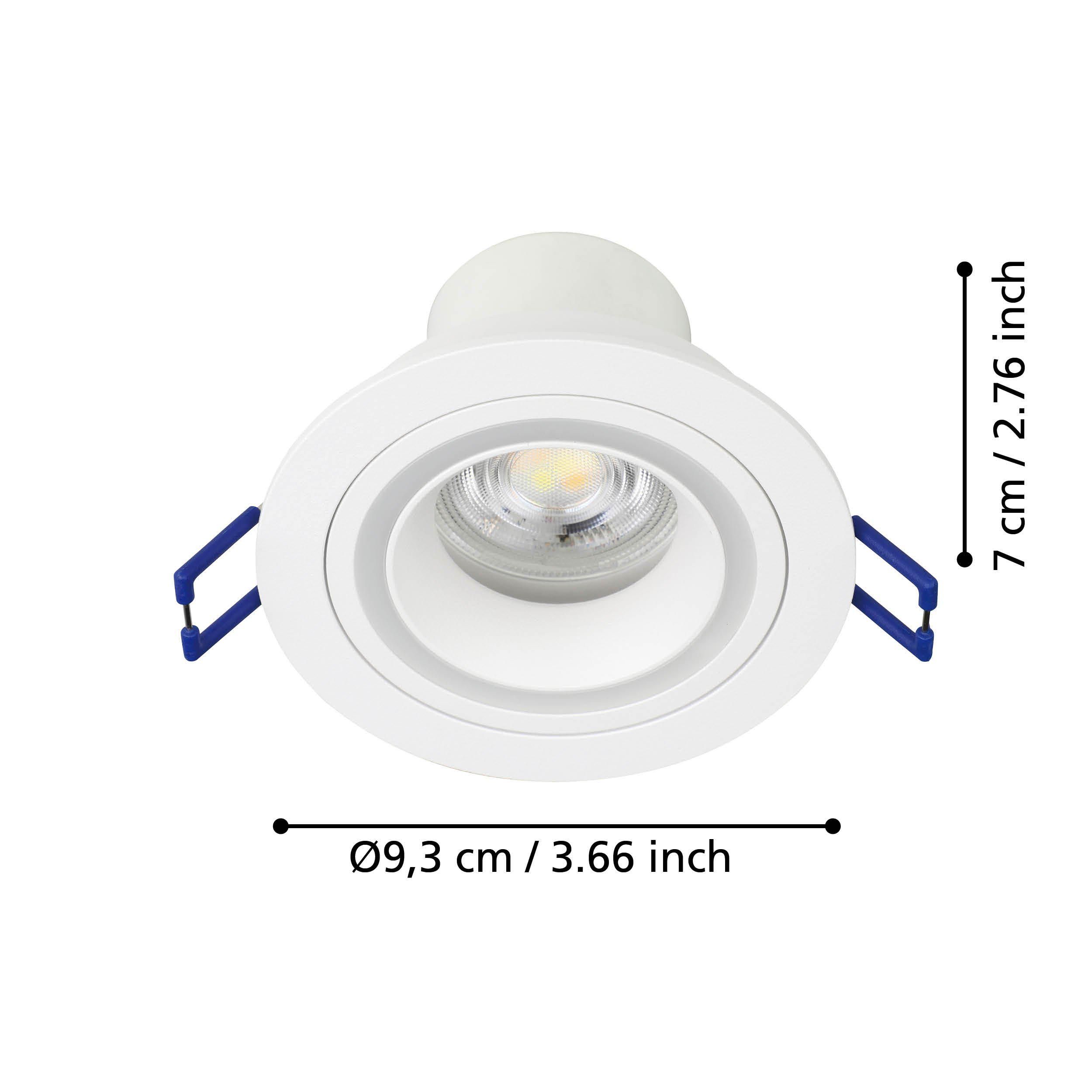 Spot à encastrer X3 LED dimmable CAROSSO-Z blanc Ø9,3cm