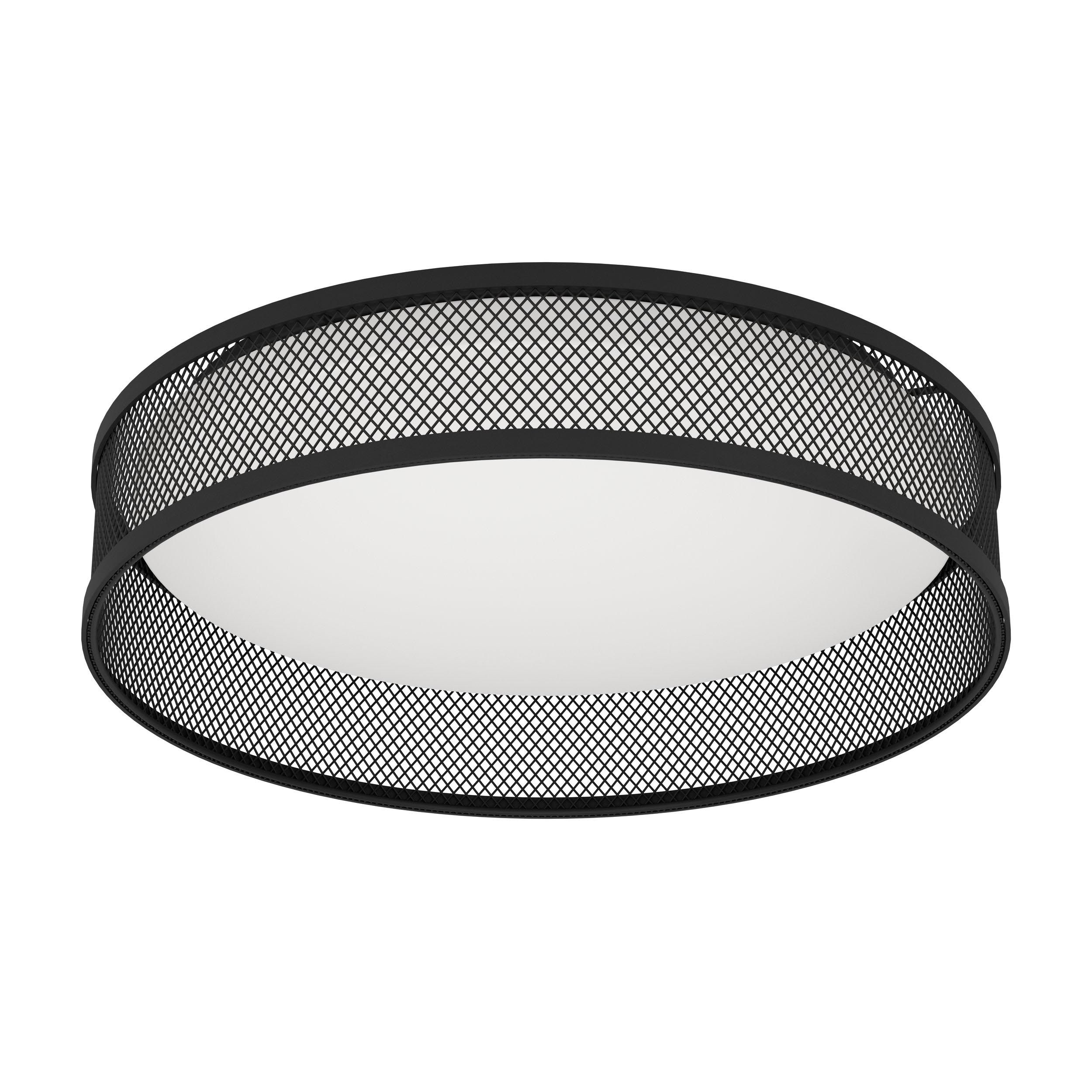 Plafonnier LED LUPPINERIA noir Ø38,5cm