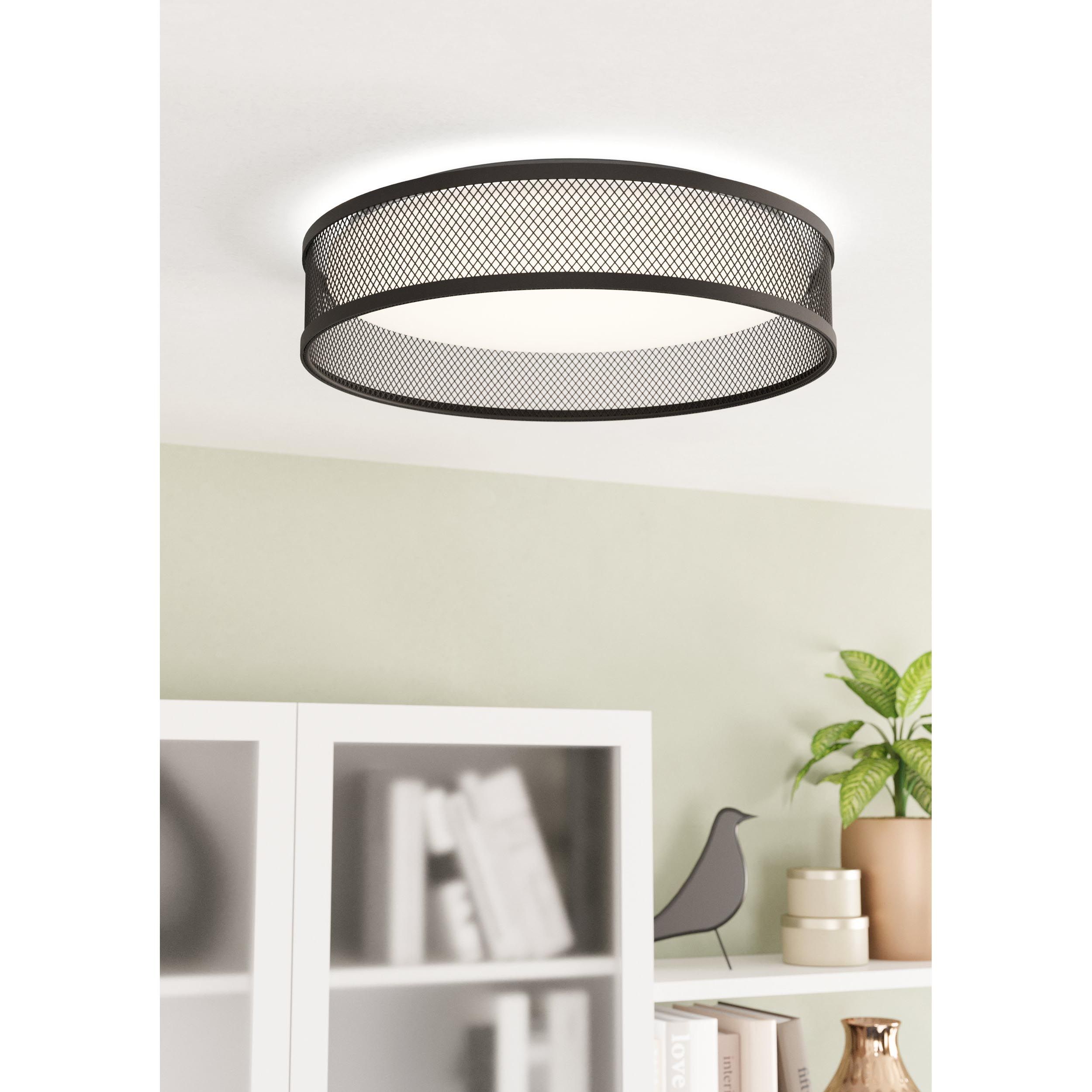 Plafonnier LED LUPPINERIA noir Ø38,5cm