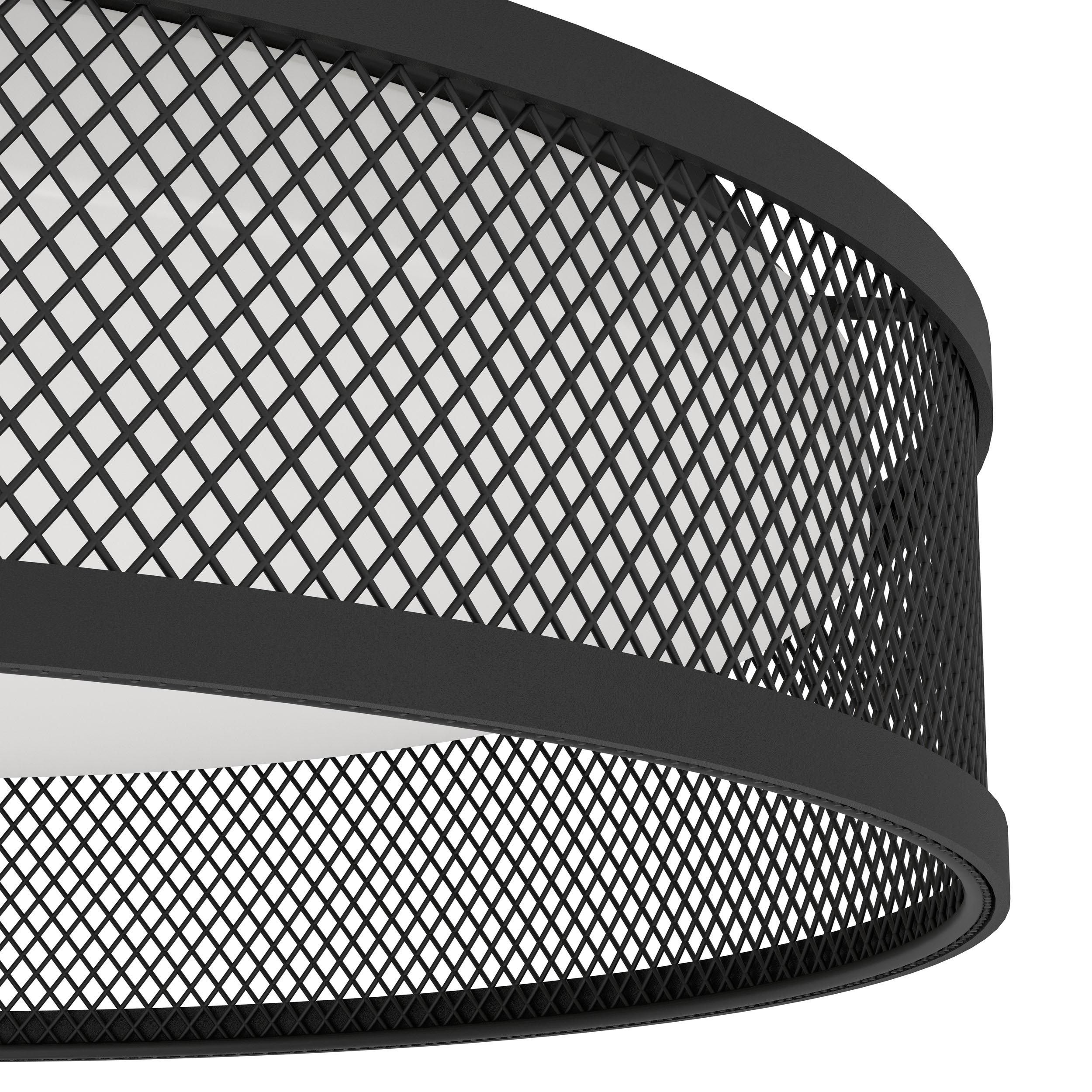 Plafonnier LED LUPPINERIA noir Ø38,5cm