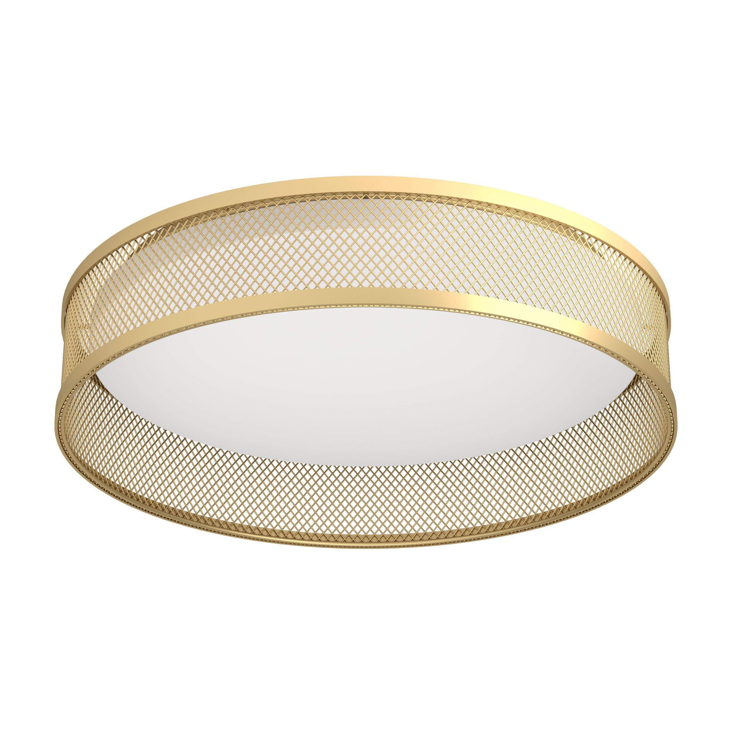 Plafonnier LED LUPPINERIA doré Ø38,5cm