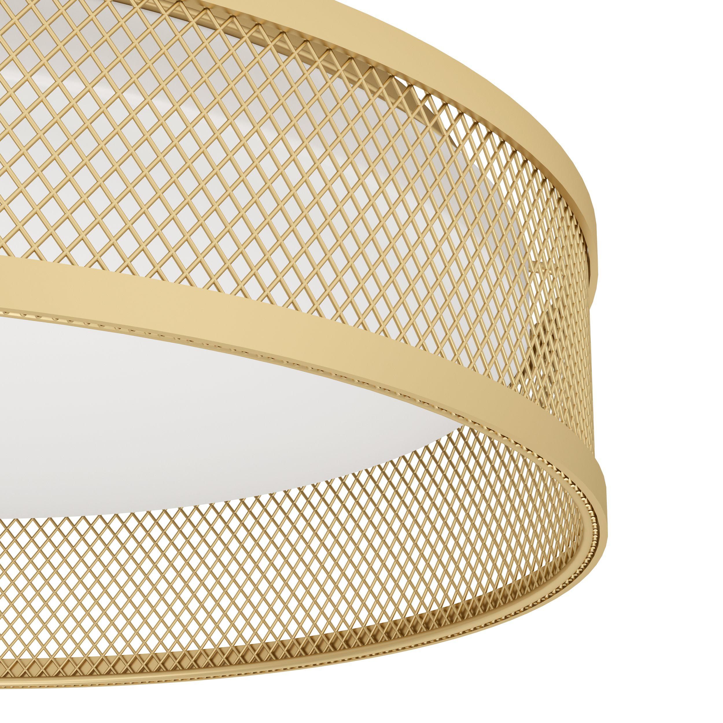 Plafonnier LED LUPPINERIA doré Ø38,5cm