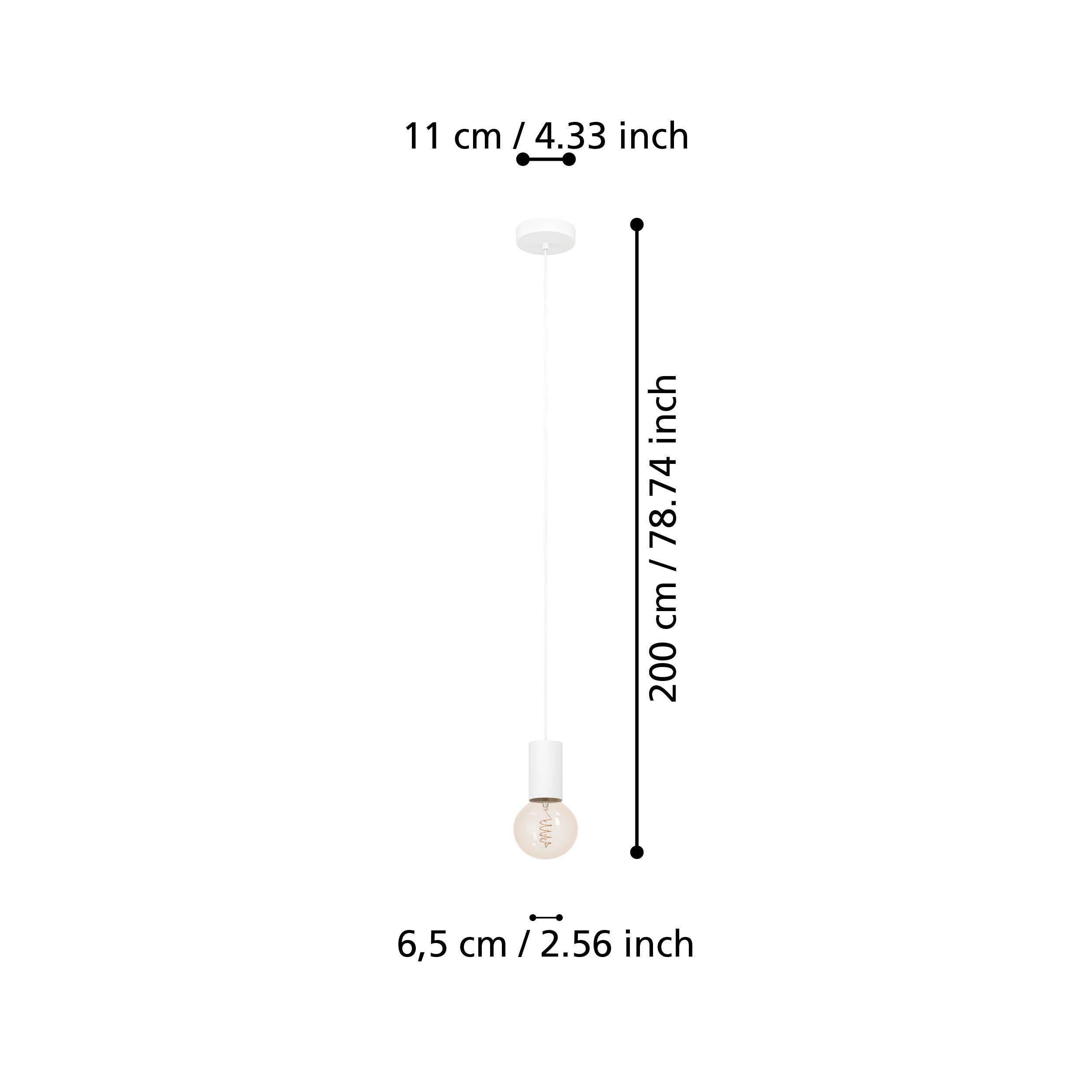 Suspension LED POZUETA 1 blanc Ø6,5cm
