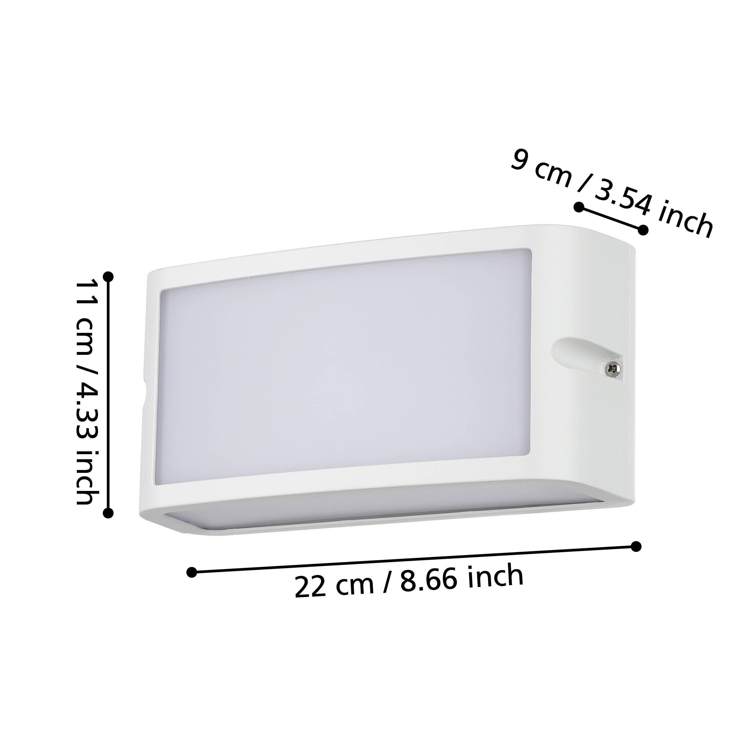 Applique extérieure LED CAMARDA blanc H11cm