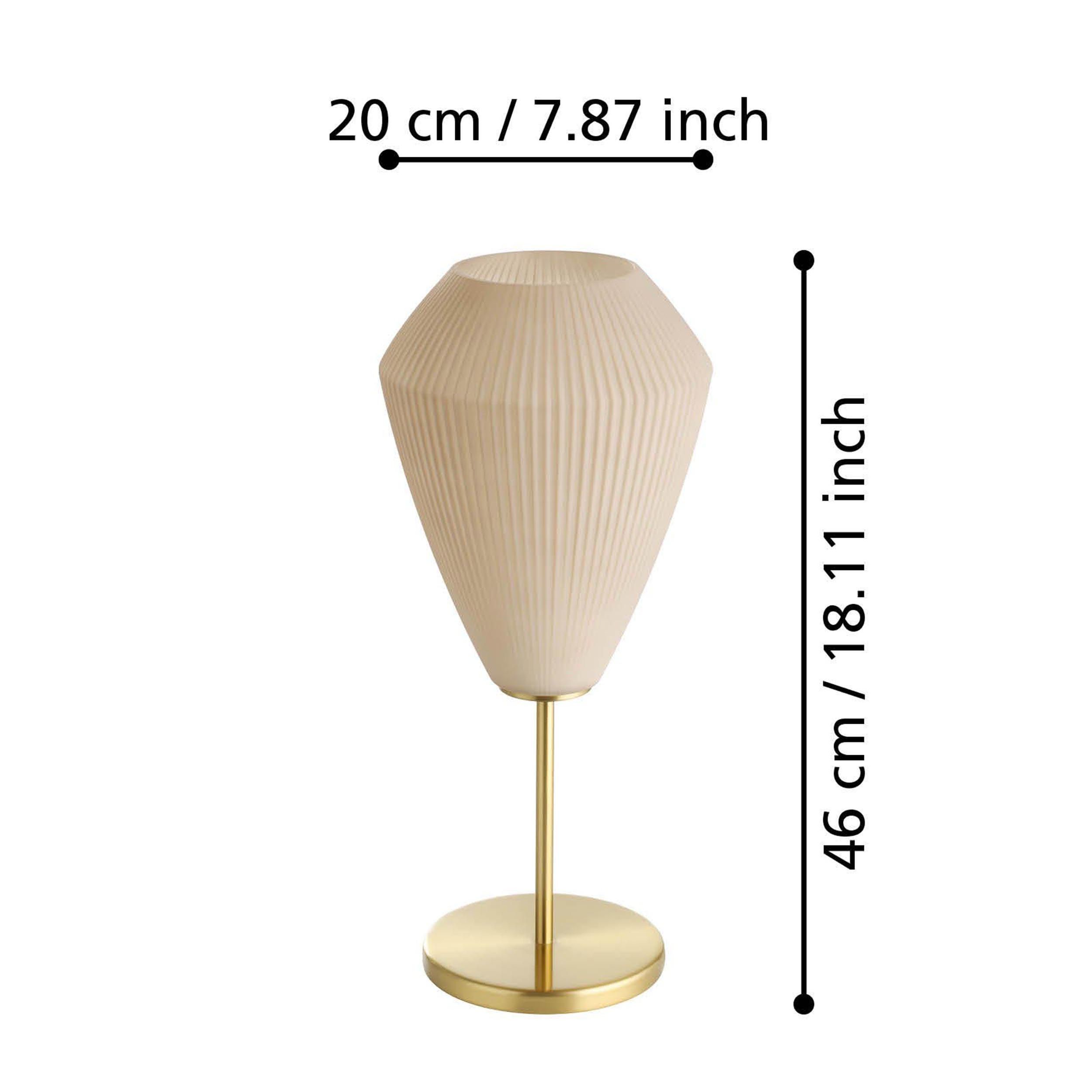 Lampe à poser CAPRAROLA taupe H46cm