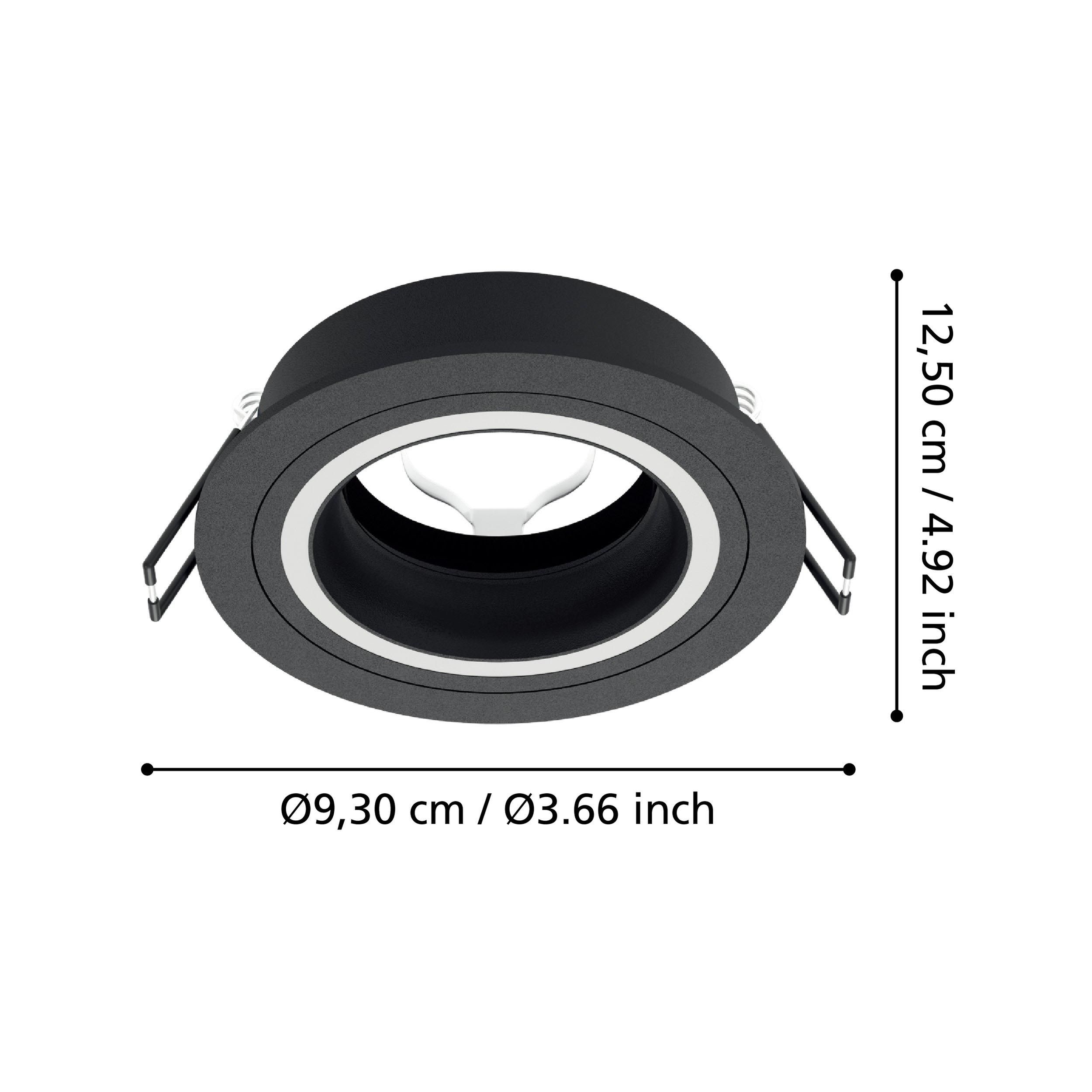 Spot à encastrer CAROSSO noir Ø9,3cm