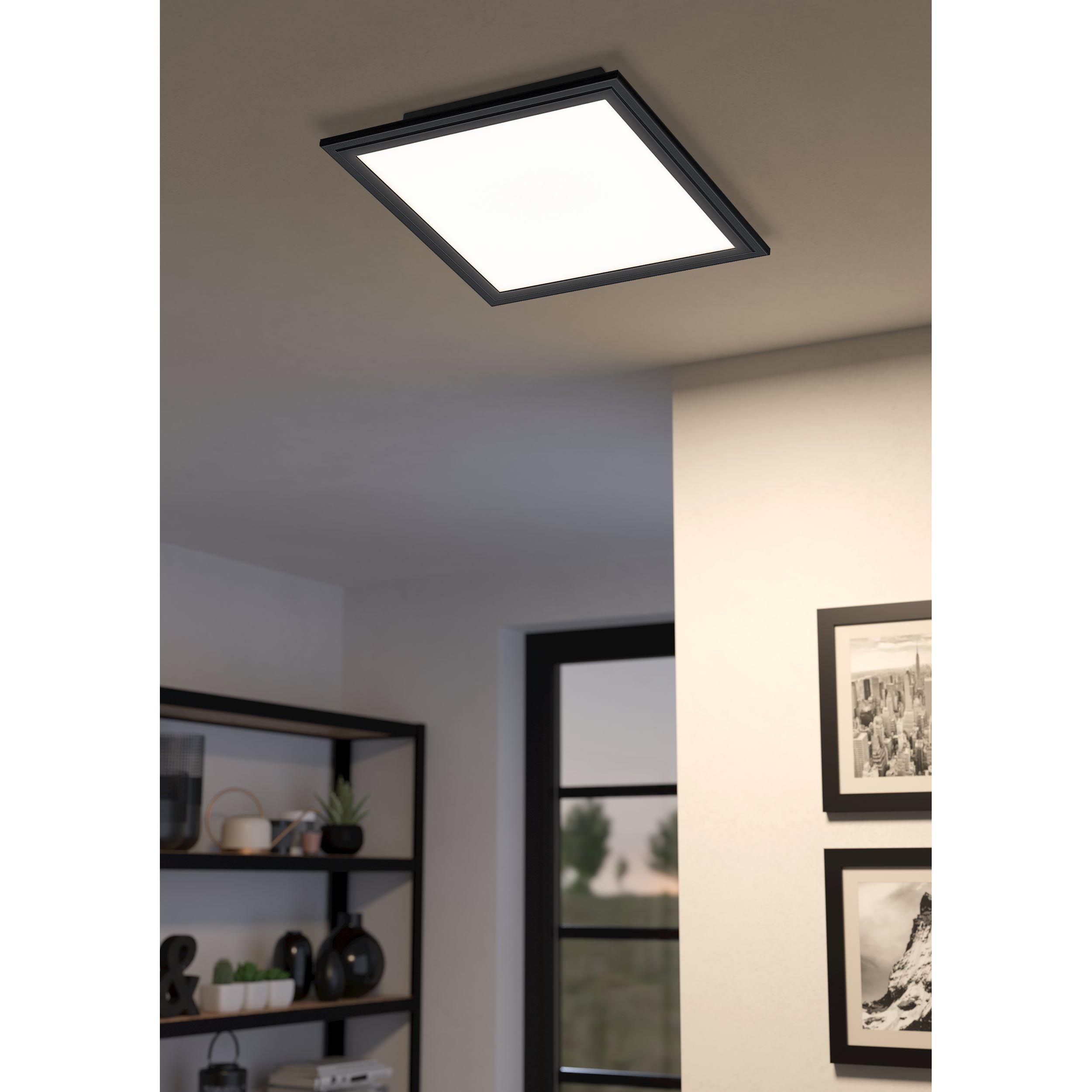Plafonnier LED SALOBRENA 1 noir Ø30cm