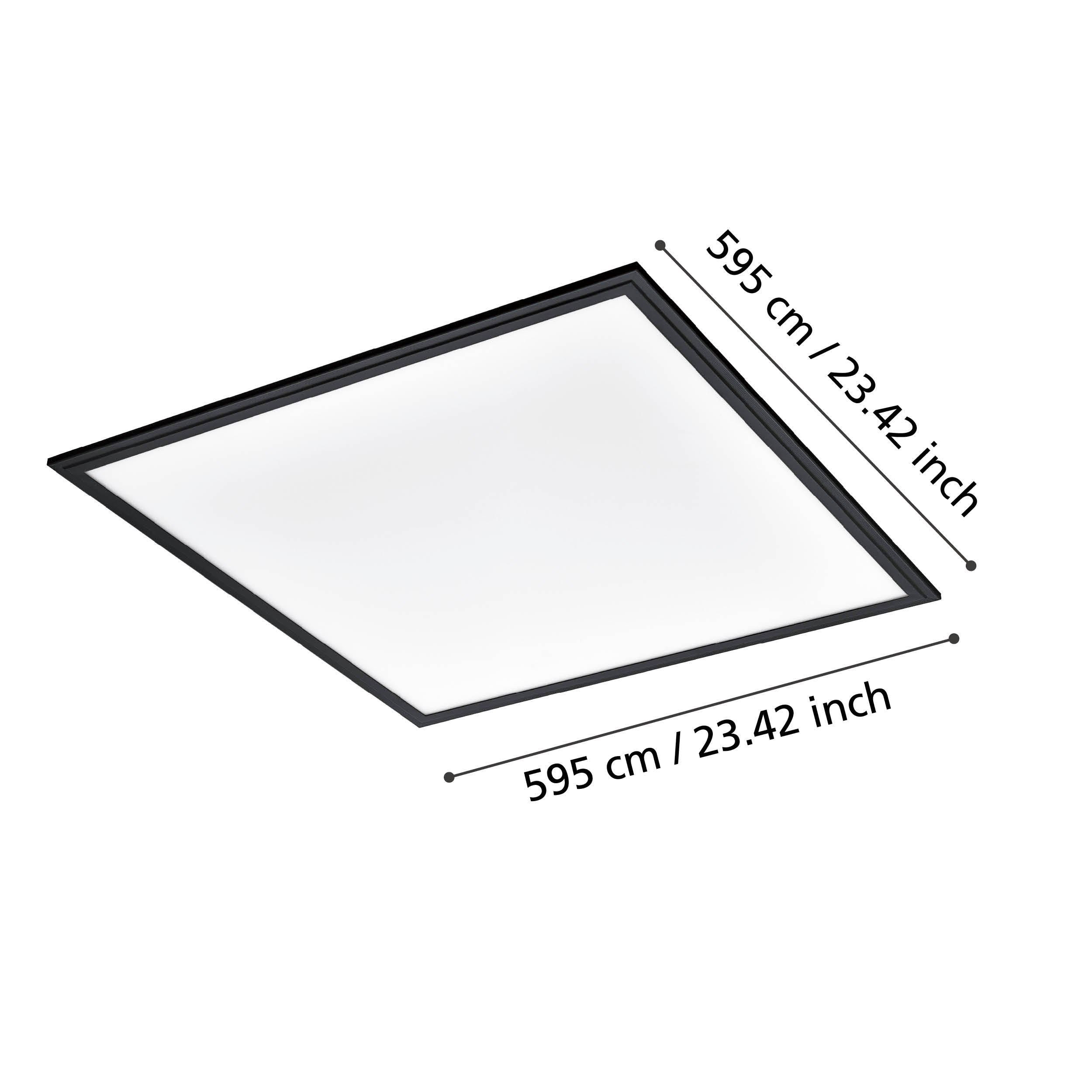 Plafonnier LED SALOBRENA 1 noir Ø59,5cm