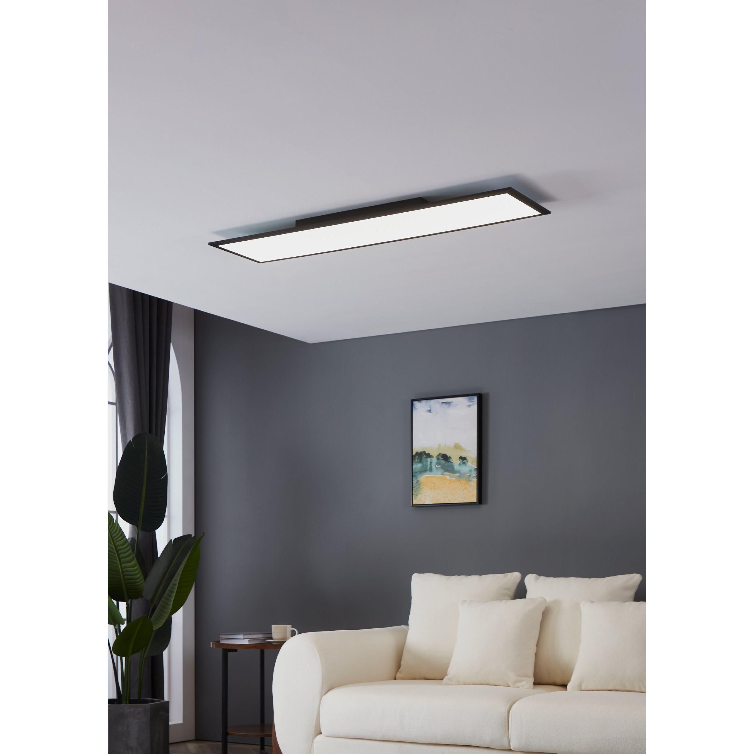 Plafonnier LED SALOBRENA 1 noir L120cm