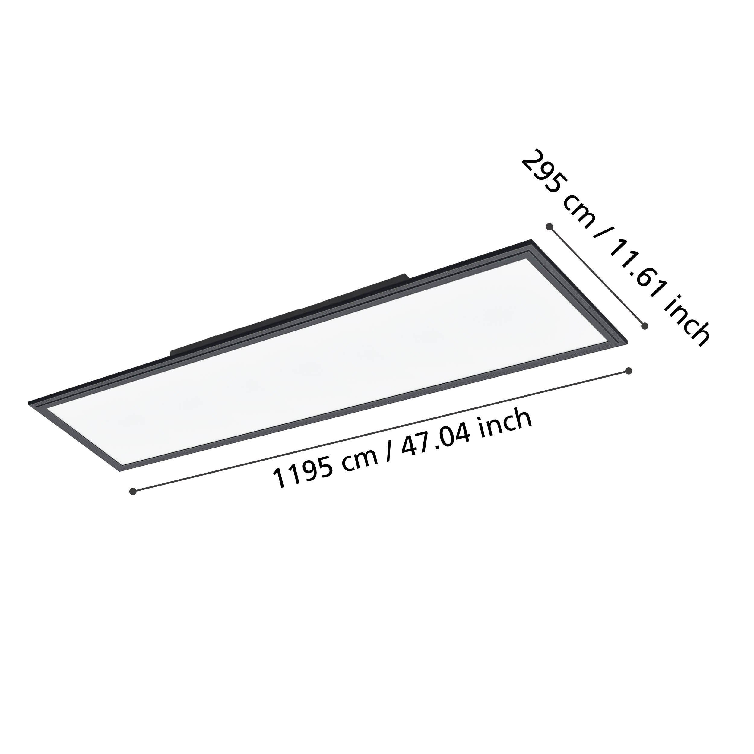 Plafonnier LED SALOBRENA 1 noir L120cm