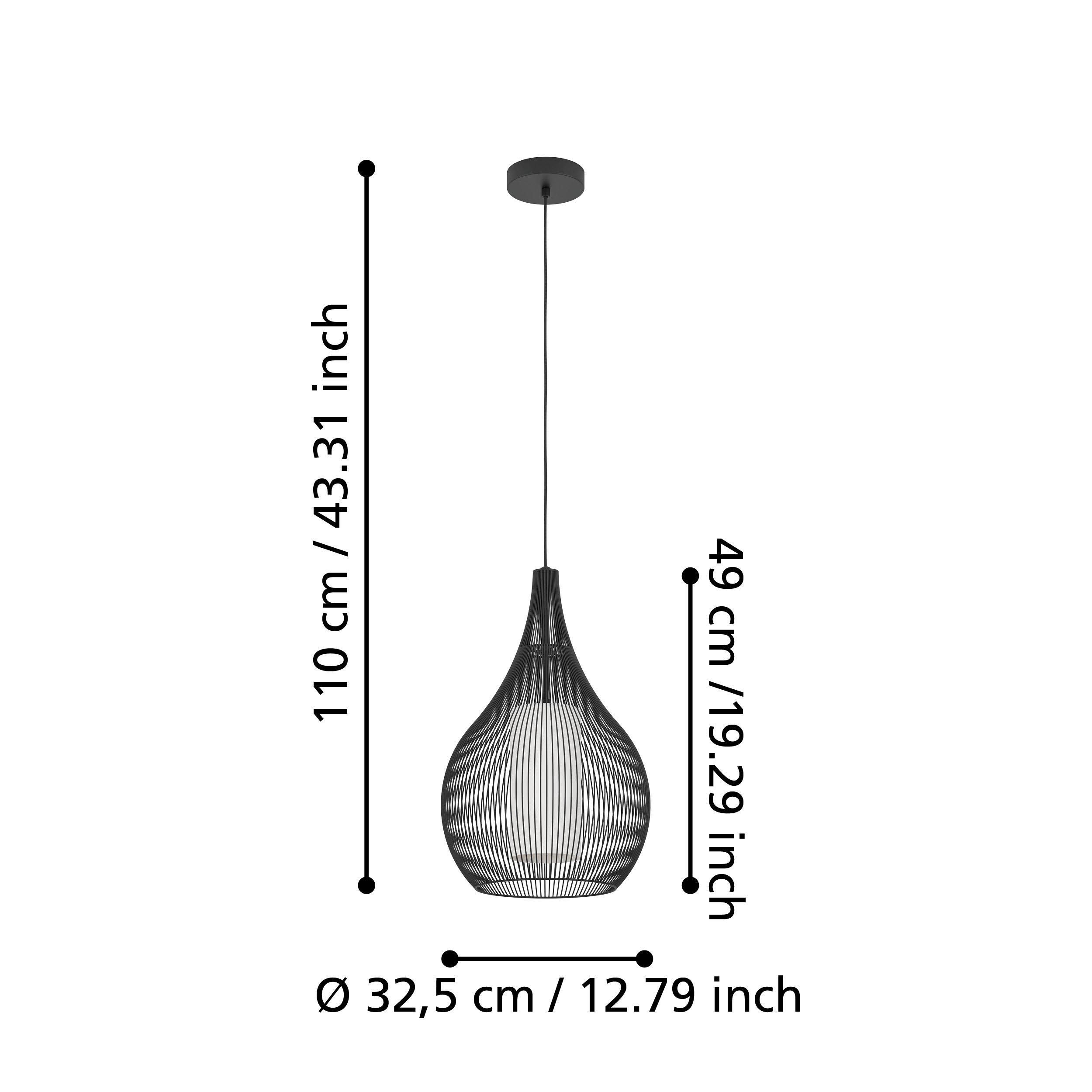 Suspension RAZONI 1 noir Ø32,5cm