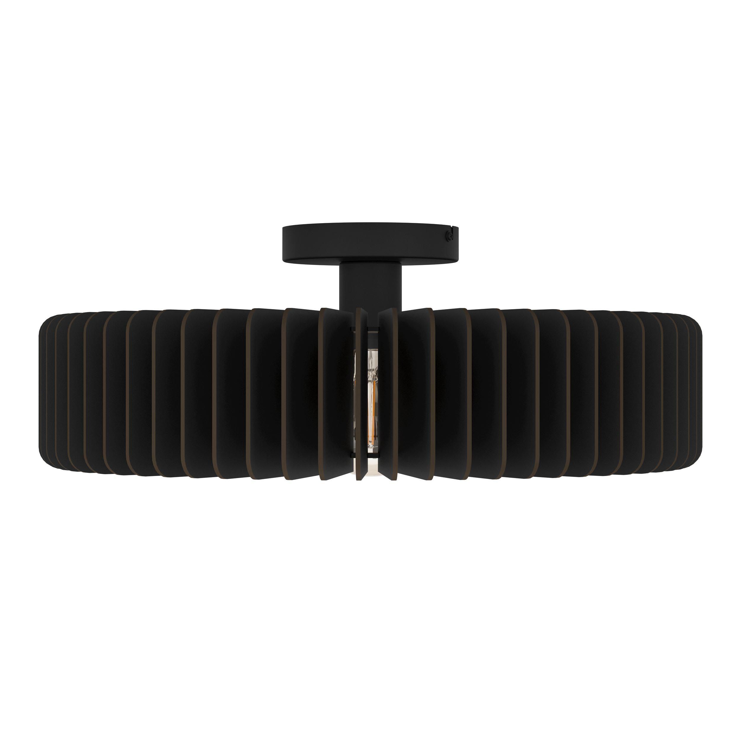 Plafonnier PALOMBAIA bois noir Ø50cm