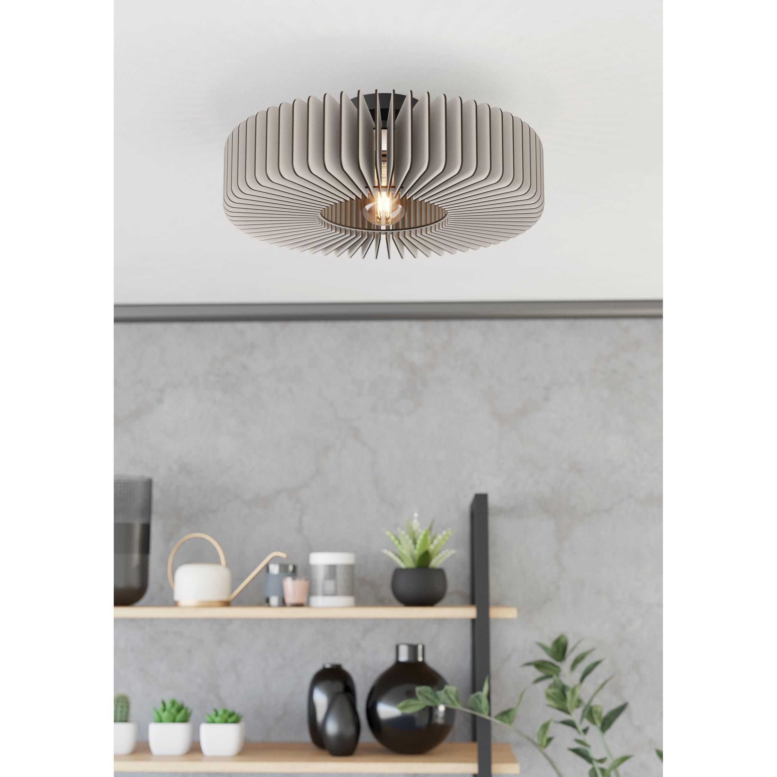 Plafonnier PALOMBAIA bois blanc Ø50cm