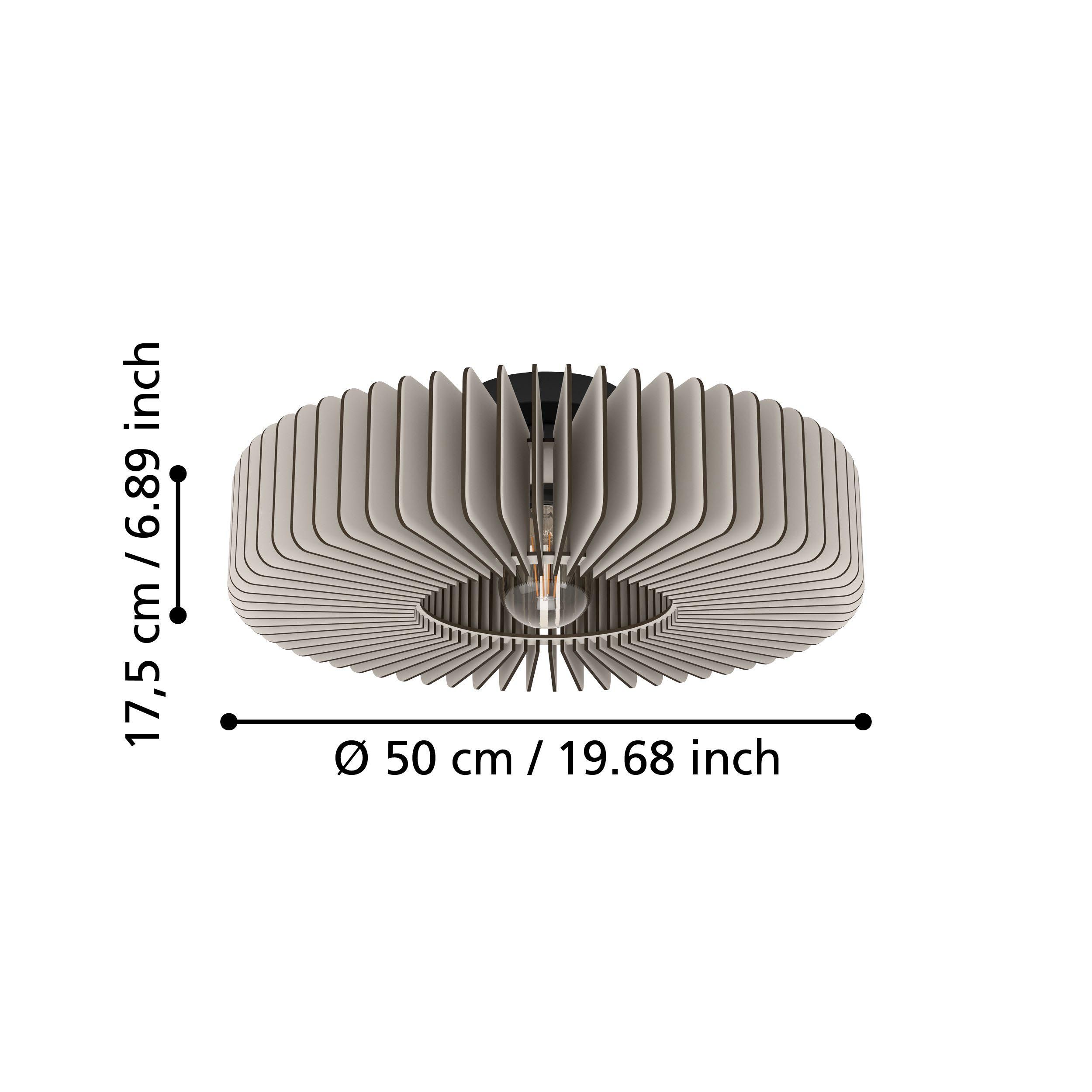 Plafonnier PALOMBAIA bois blanc Ø50cm