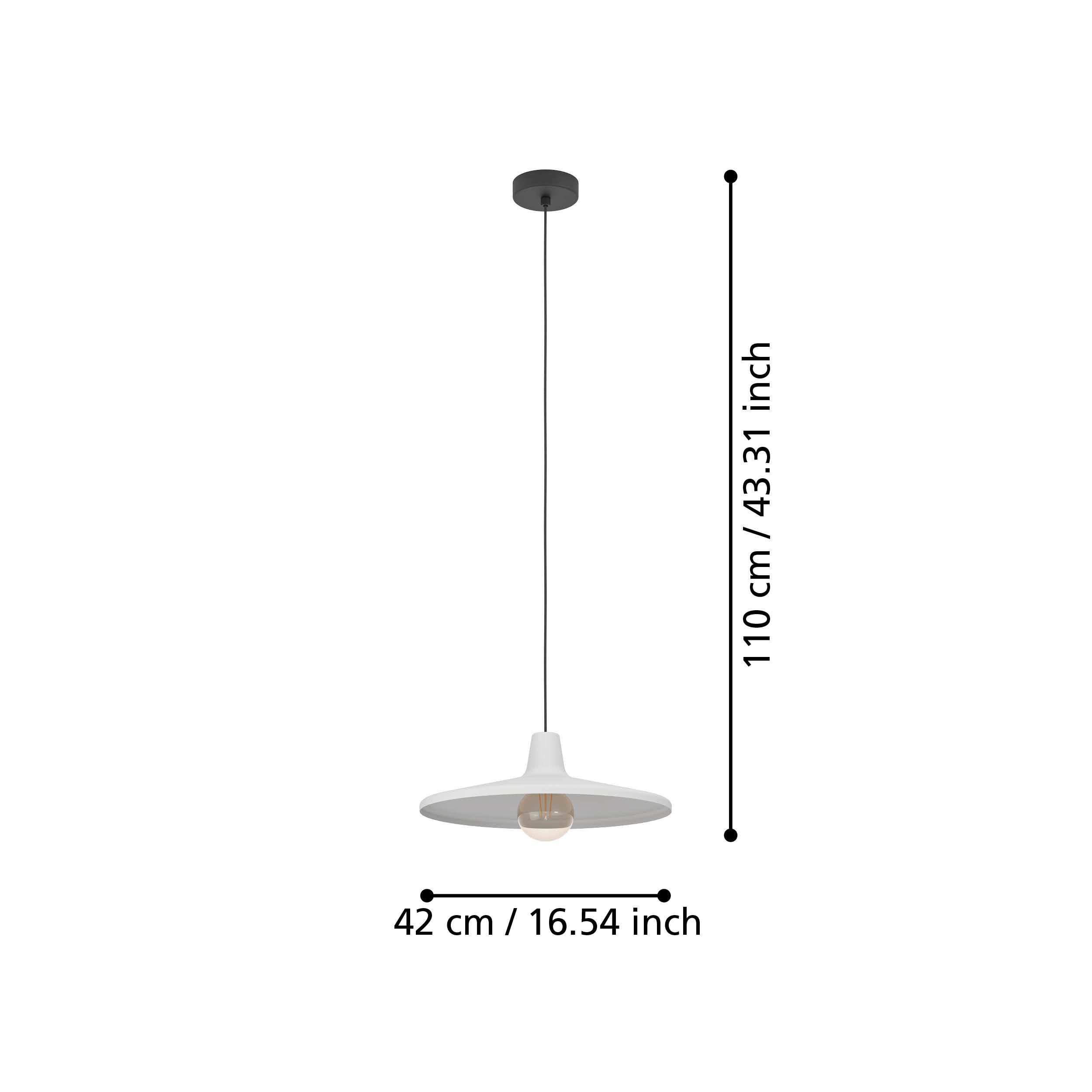 Suspension MINIERE gris Ø42cm