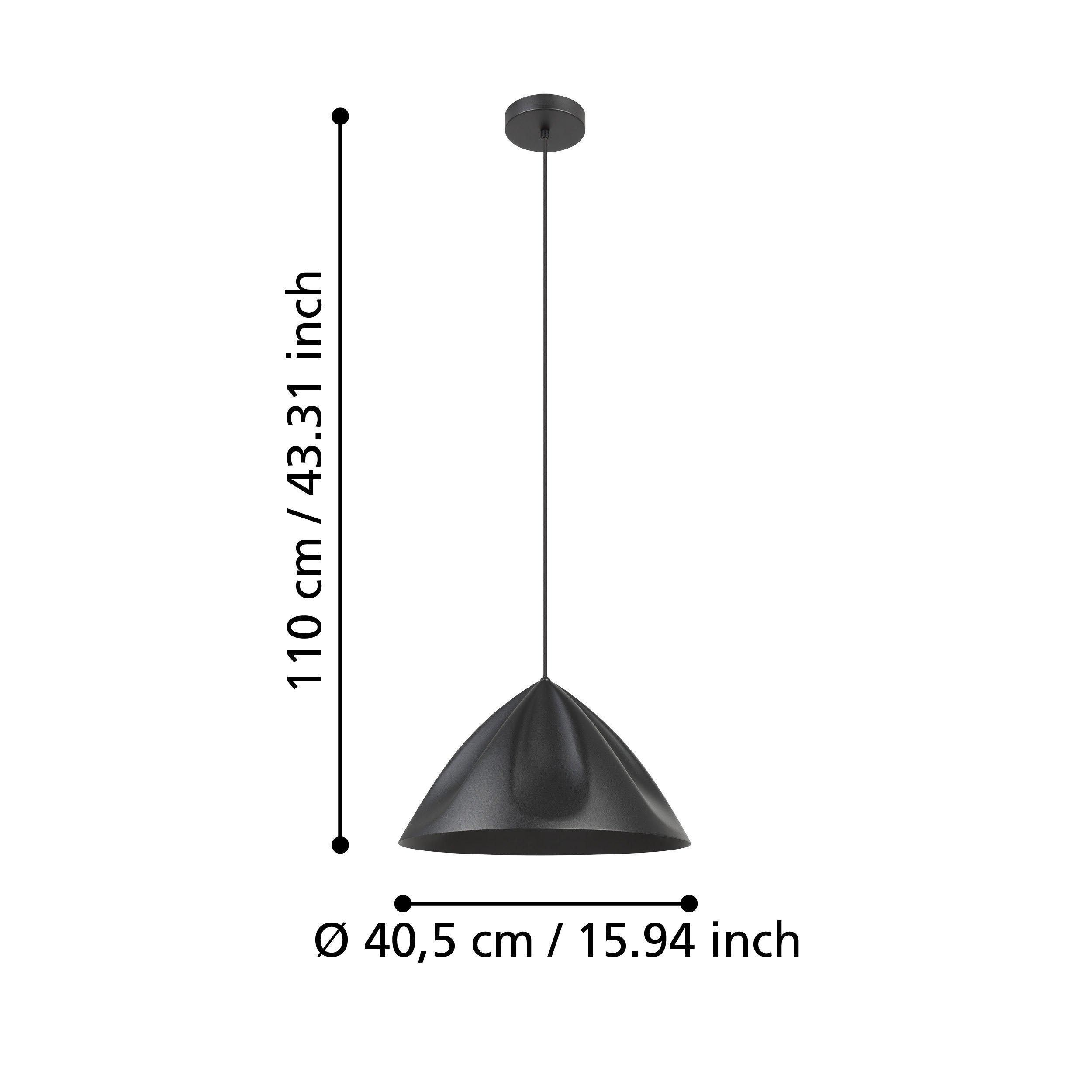 Suspension PODERE noir Ø42,5cm