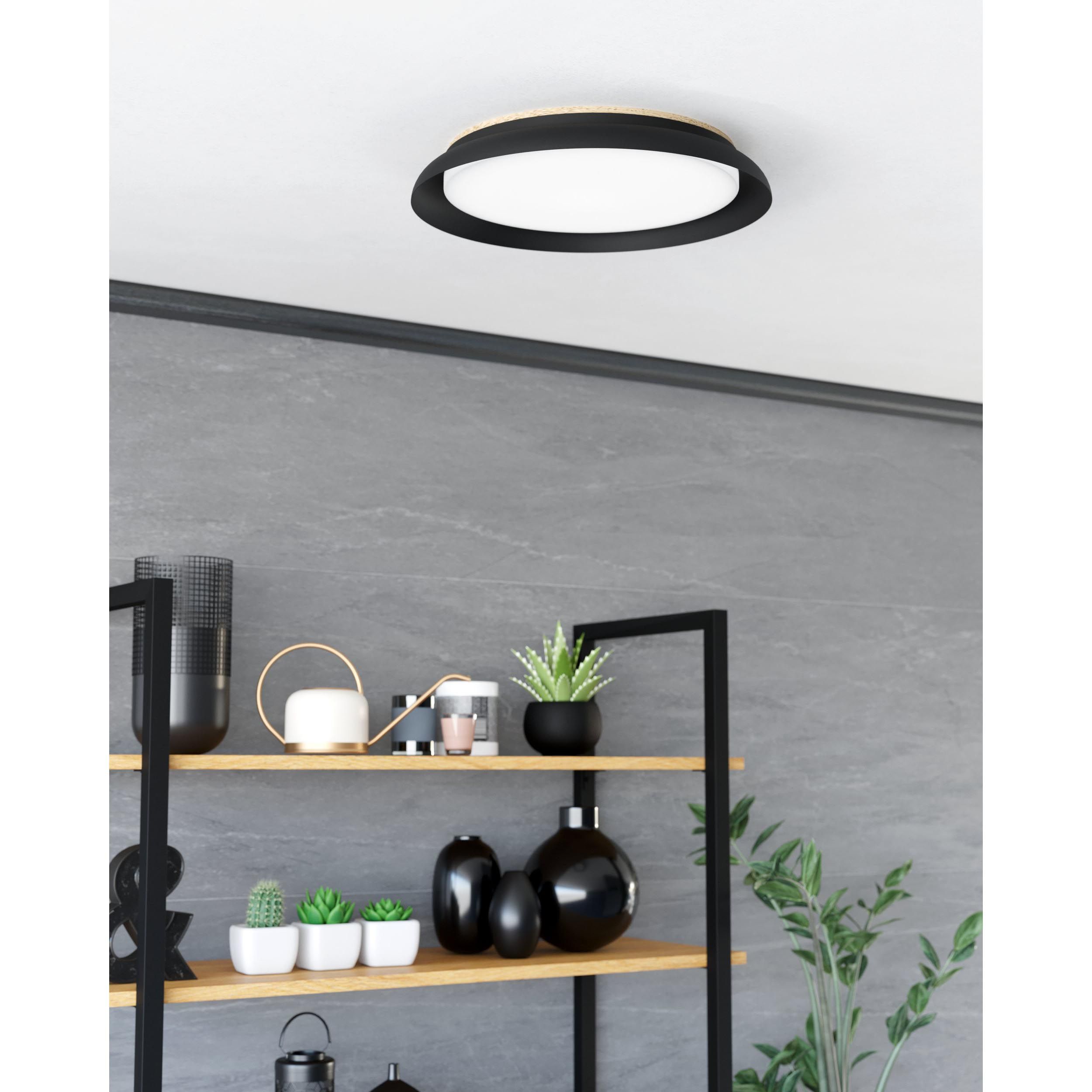 Plafonnier PENJAMO 1 noir Ø46,5cm