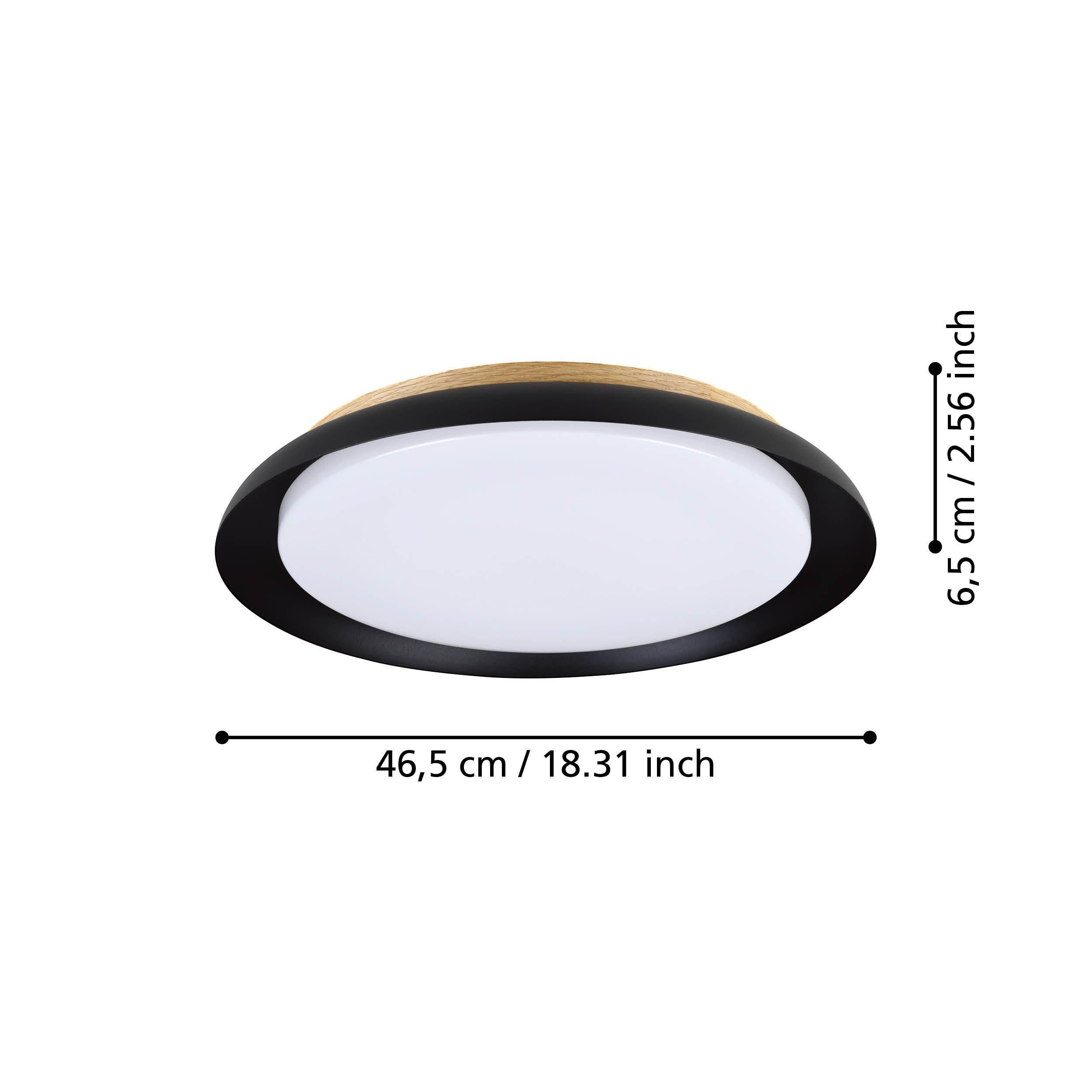 Plafonnier PENJAMO 1 noir Ø46,5cm