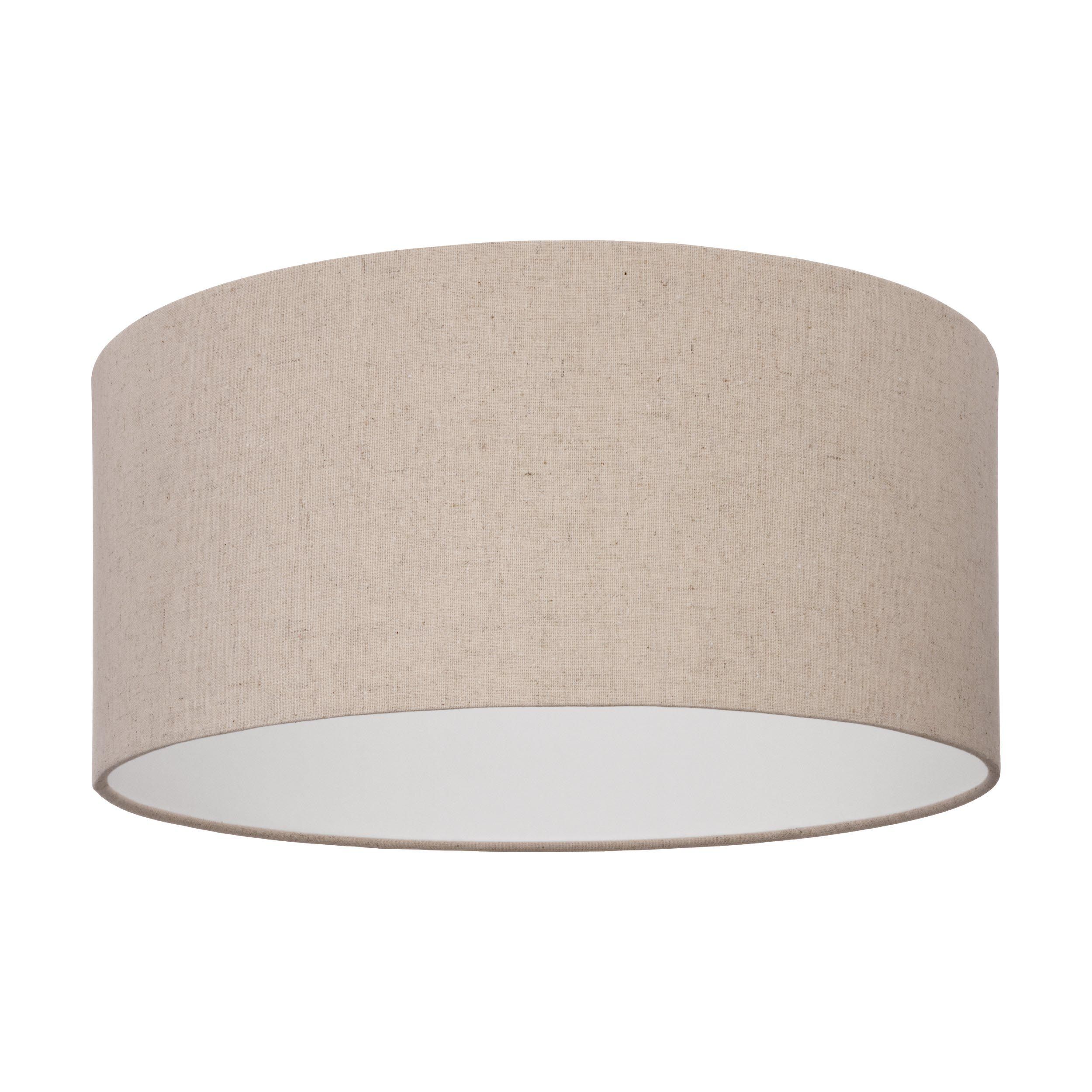 Plafonnier FENIGLIA tissu naturel Ø47,5cm
