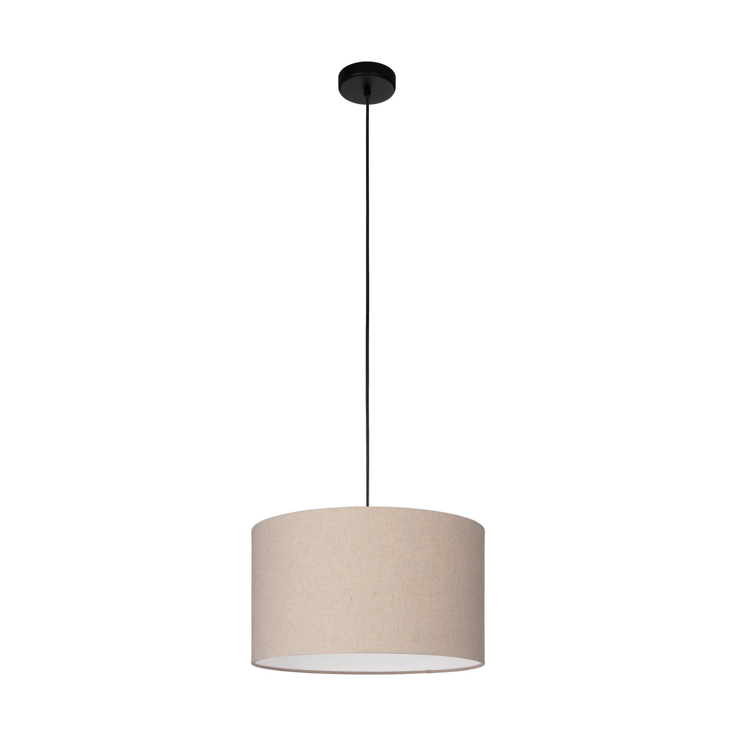 Plafonnier FENIGLIA tissu naturel Ø38cm