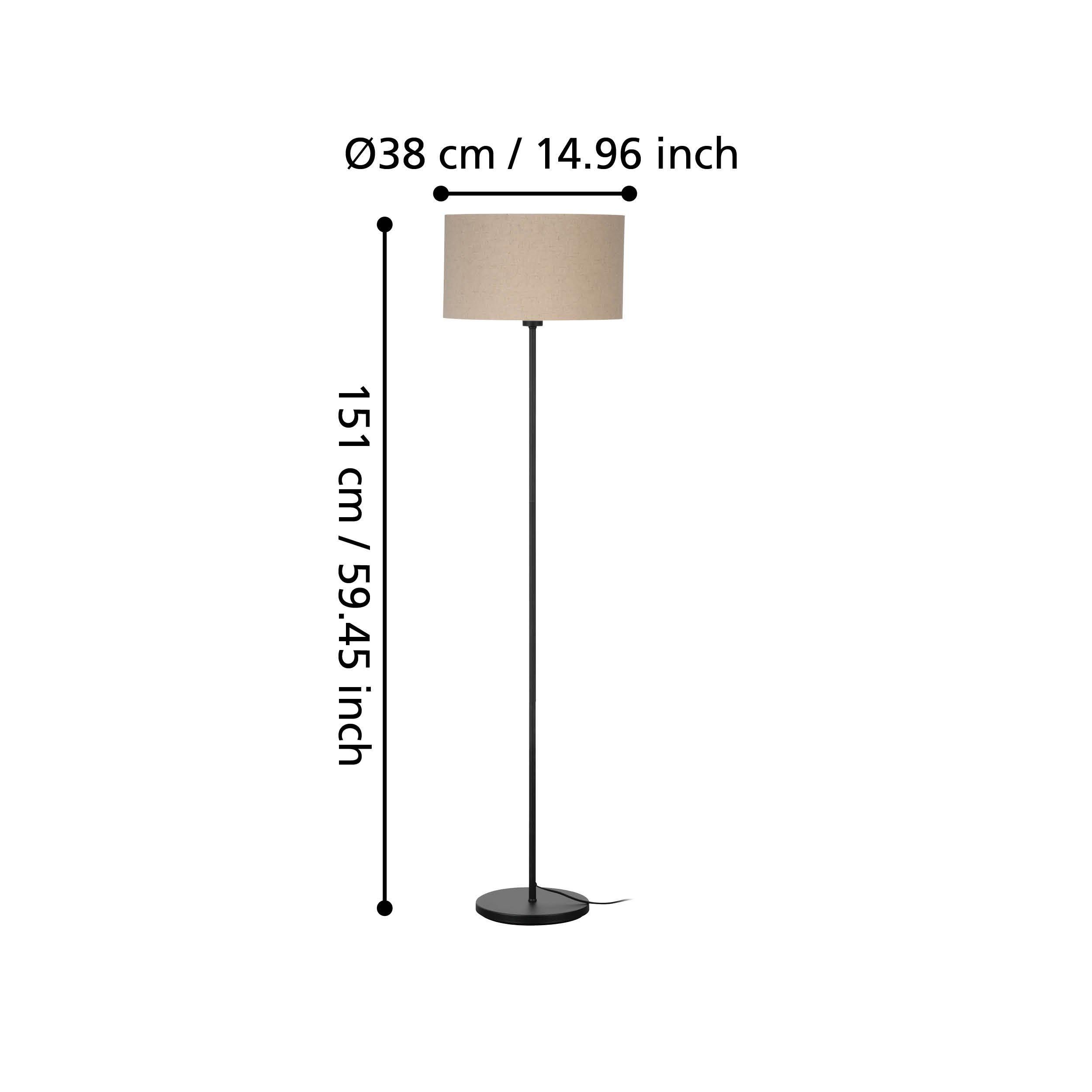 Lampadaire FENIGLIA tissu naturel H151cm