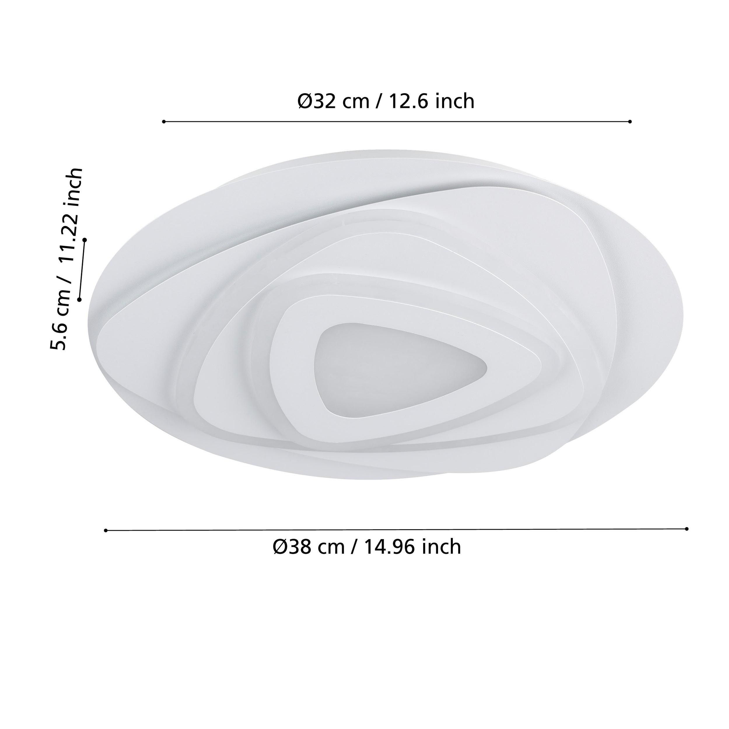 Plafonnier LED PALAGIANO blanc Ø38cm