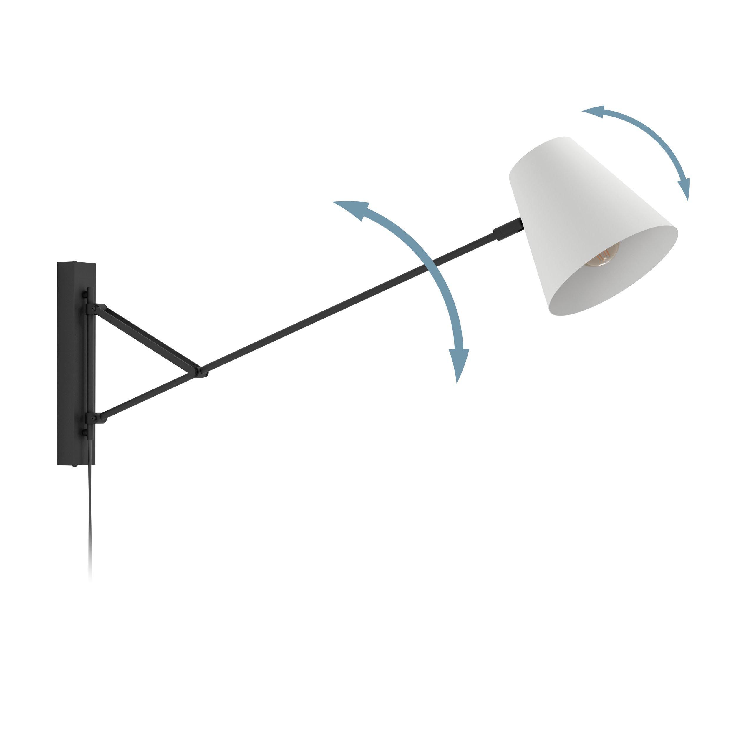 Applique murale métal noir FORCADET E27 1X40W
