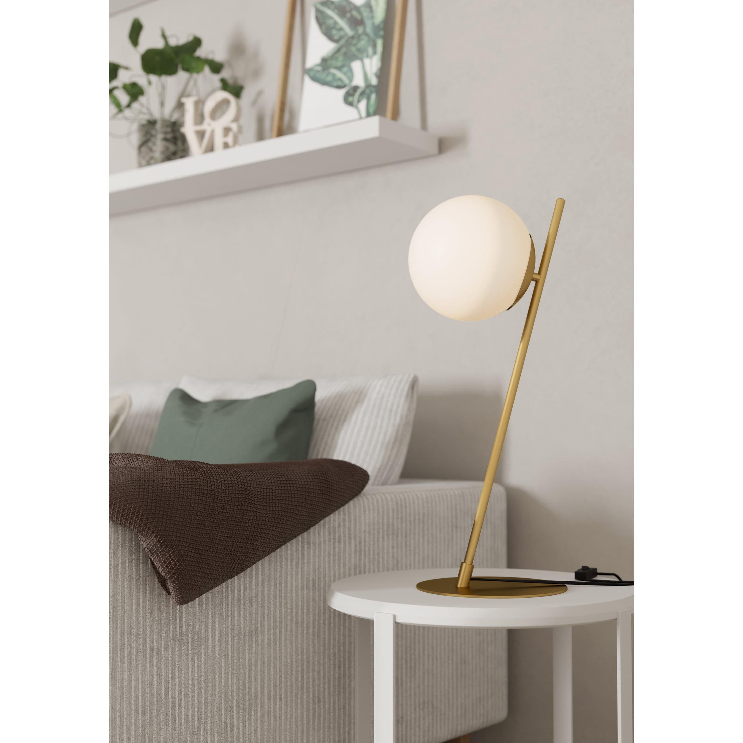 Lampe à poser RONDO 4 verre opalin H56,5cm
