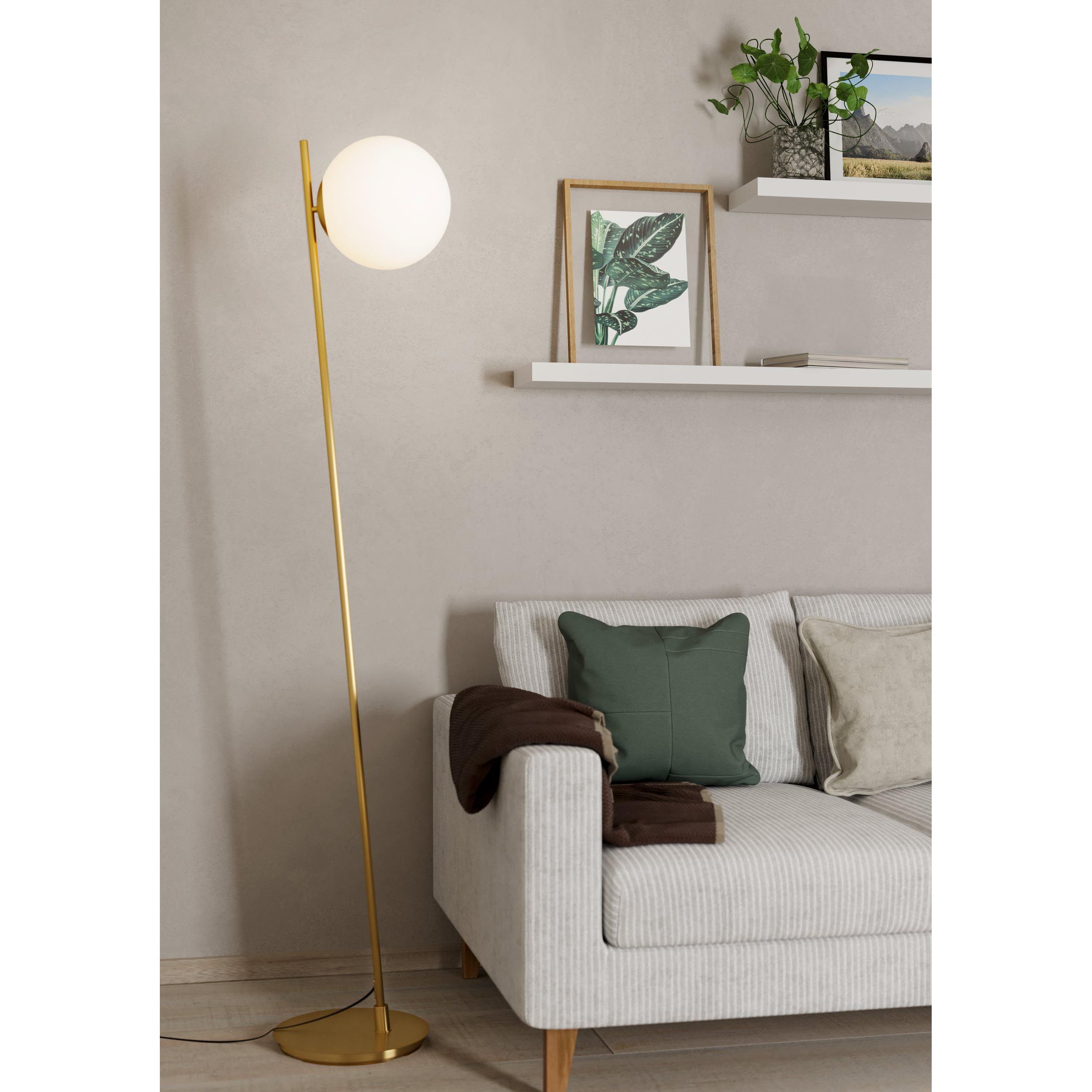 Lampadaire RONDO 4 verre opalin H174,5cm