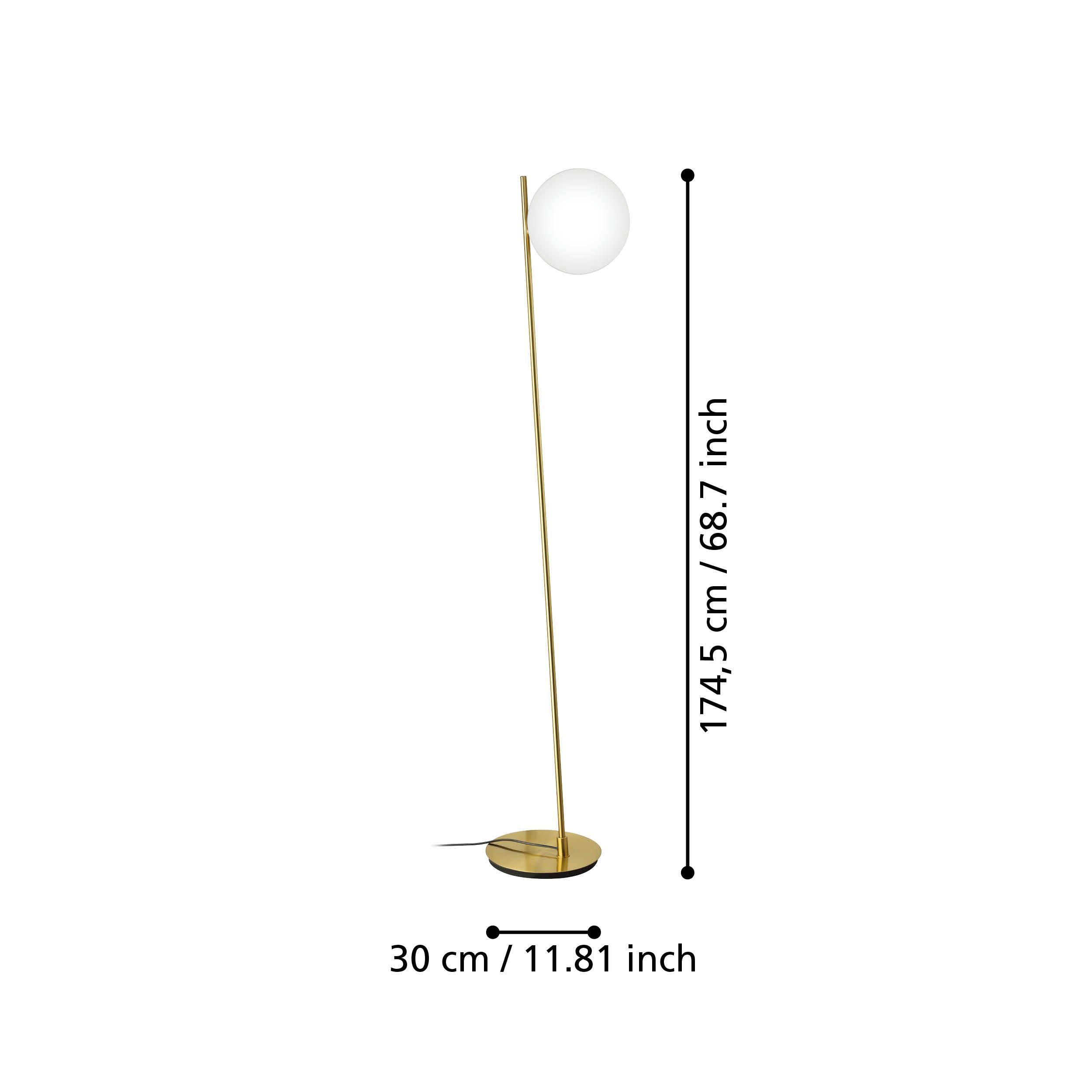 Lampadaire RONDO 4 verre opalin H174,5cm