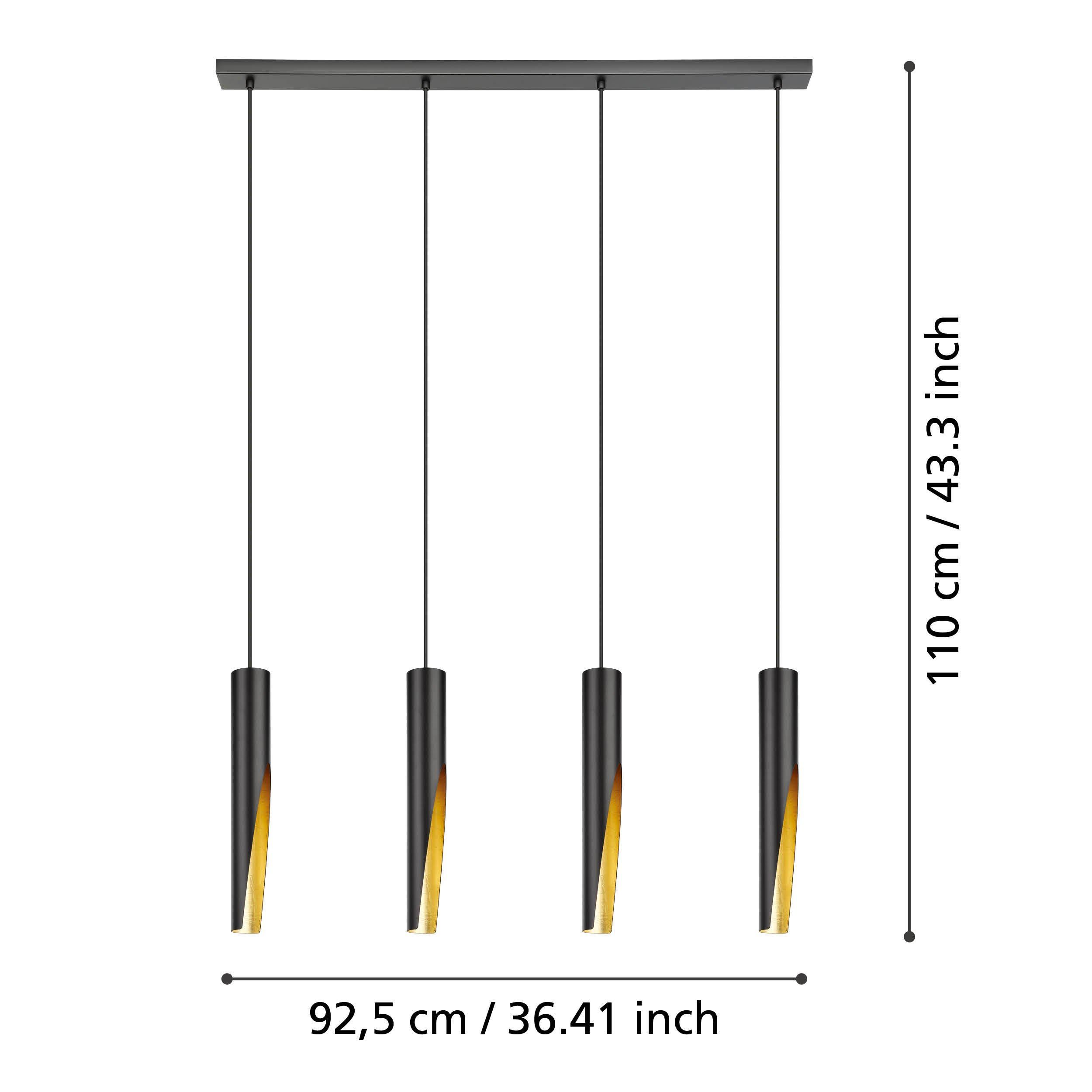 Suspension BARBOTTO noir L92,5cm