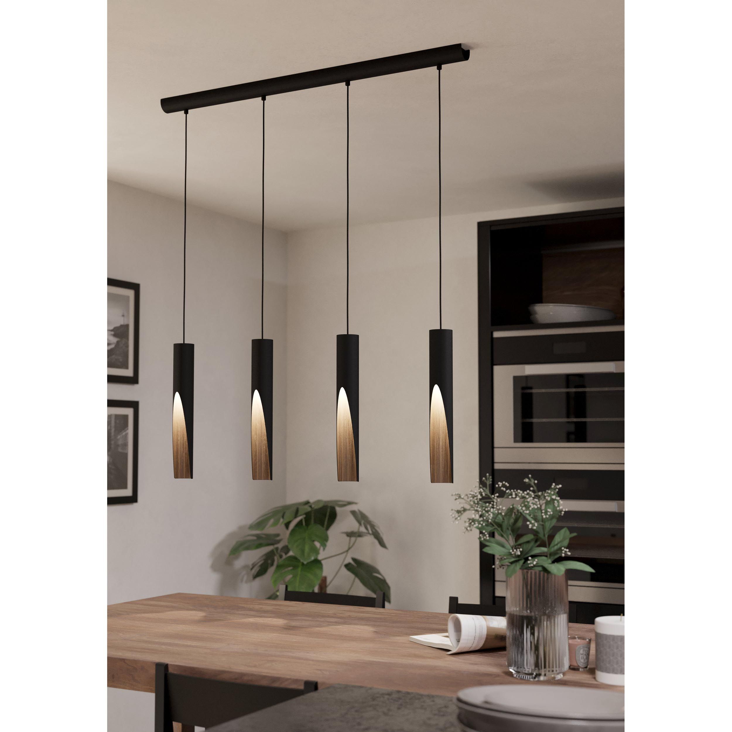Suspension BARBOTTO bronze/noir L92,5cm