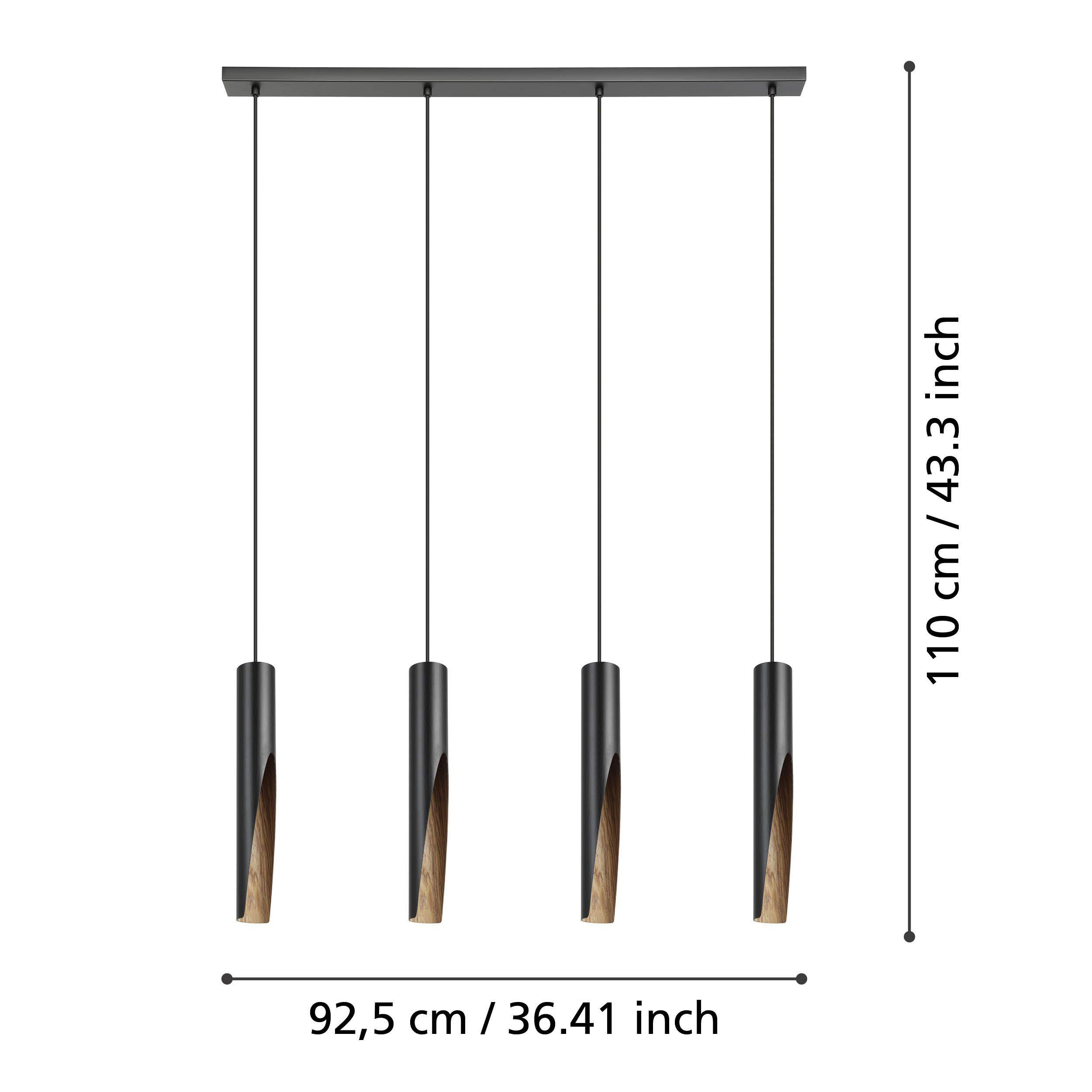Suspension BARBOTTO bronze/noir L92,5cm