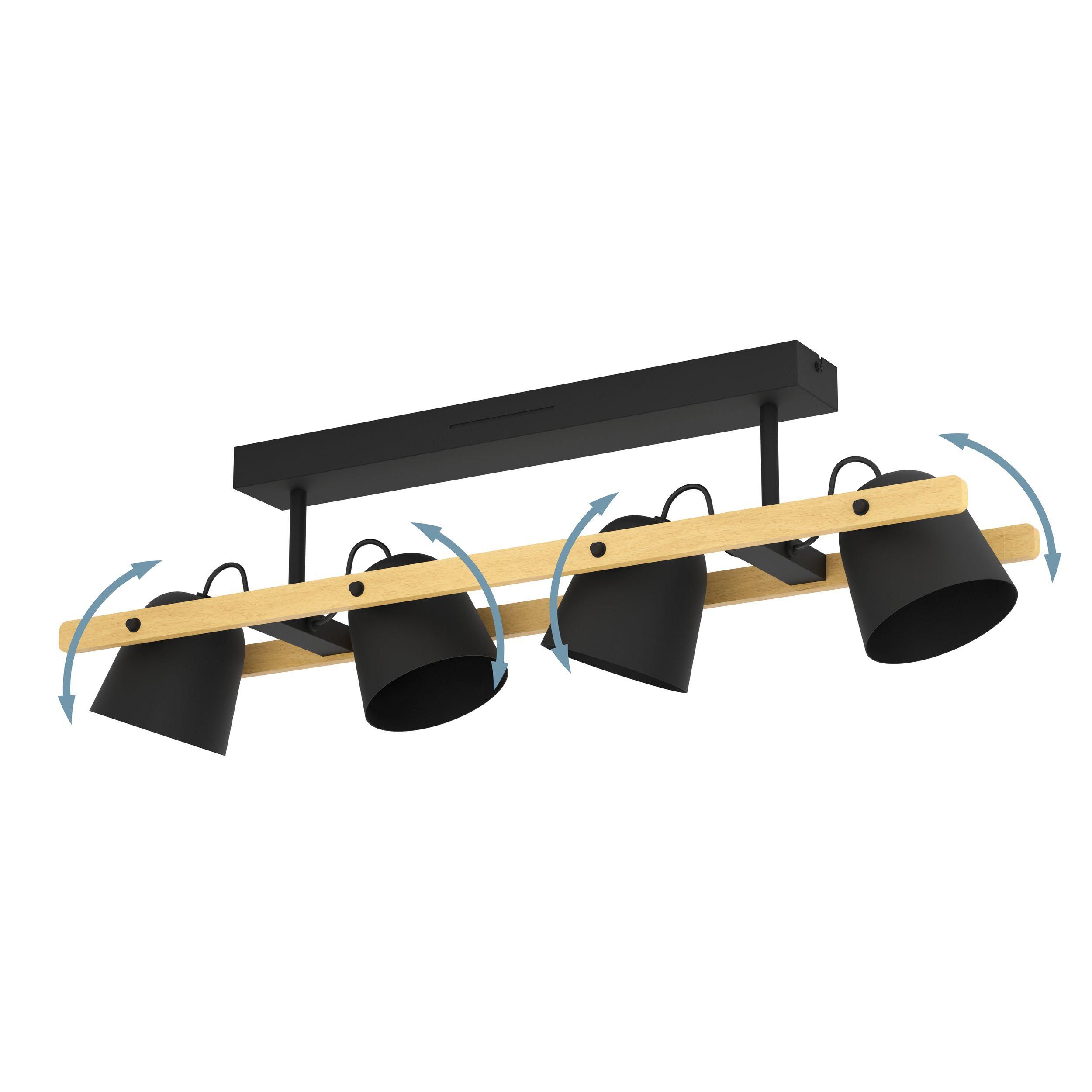 Plafonnier LED dimmable HORNWOOD-Z noir L78cm
