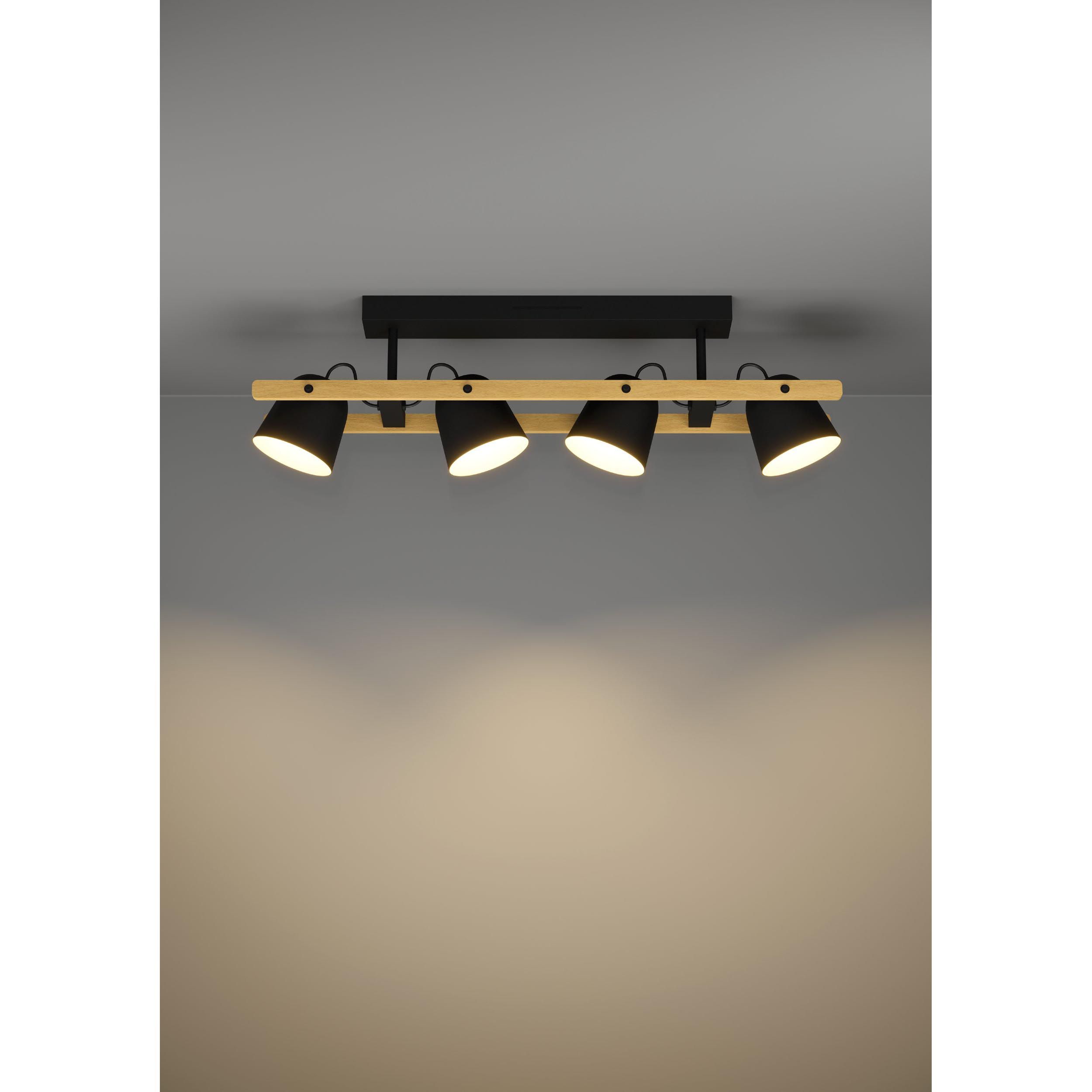 Plafonnier LED dimmable HORNWOOD-Z noir L78cm