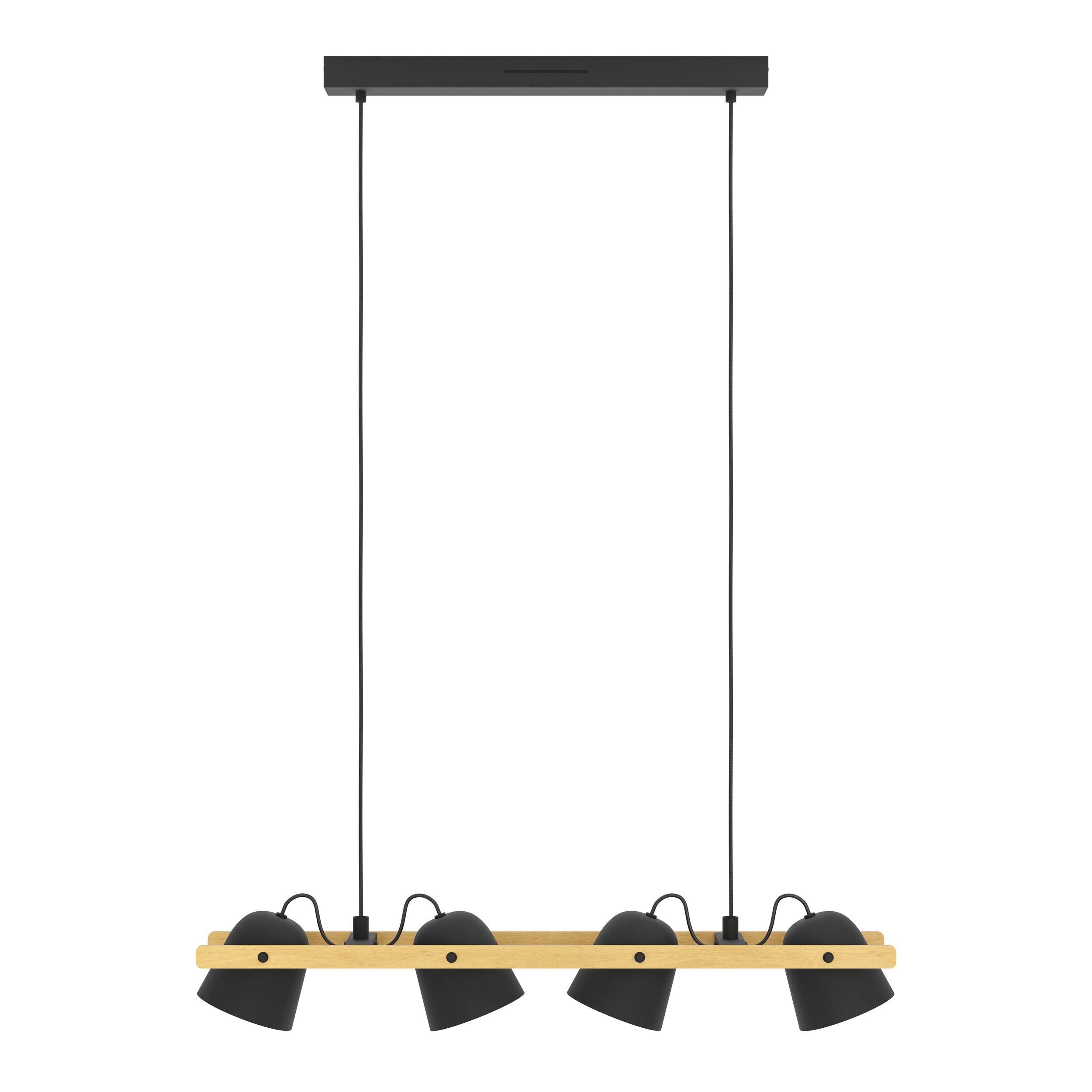 Suspension métal noir HORNWOOD-Z LED INT 4X3,7W