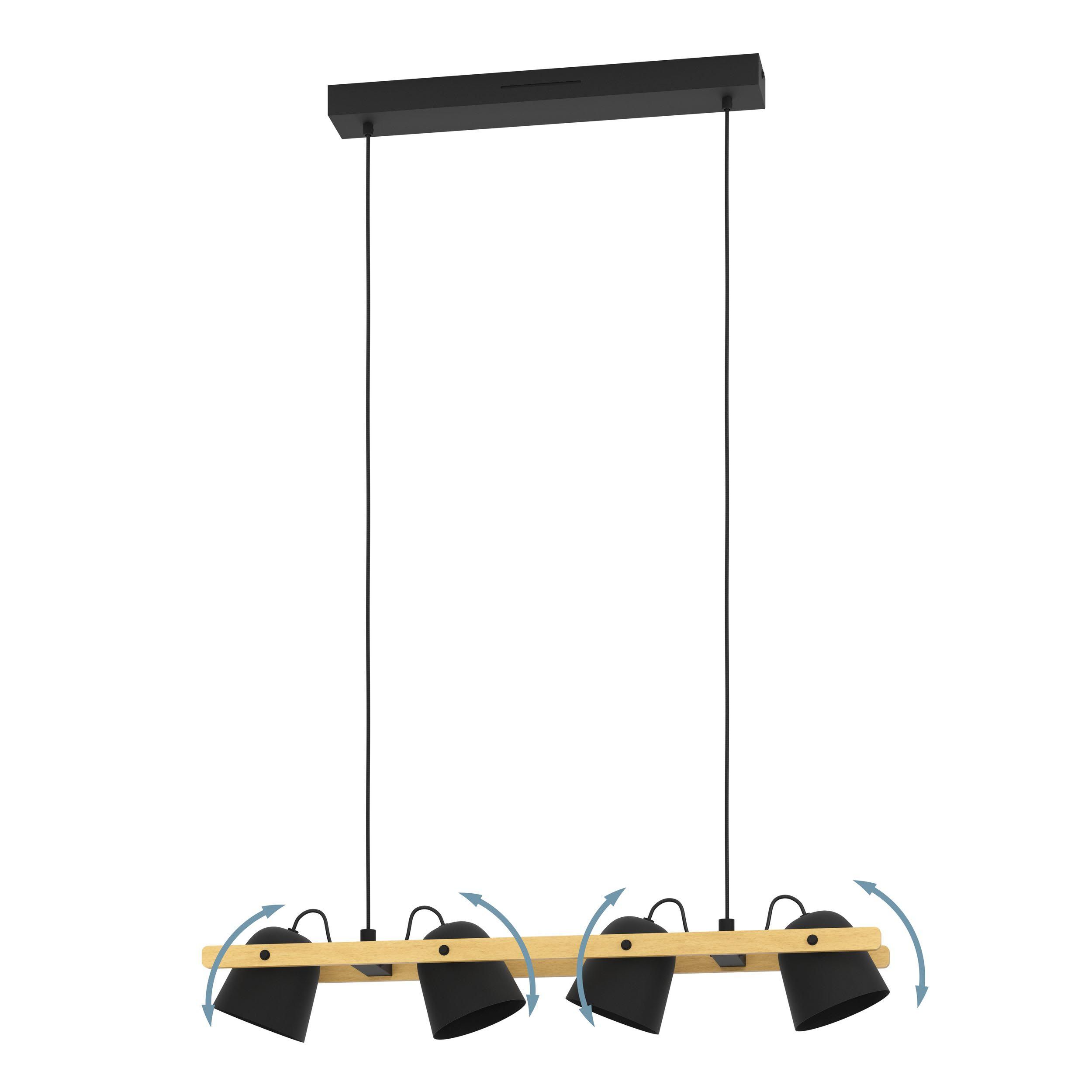 Suspension métal noir HORNWOOD-Z LED INT 4X3,7W