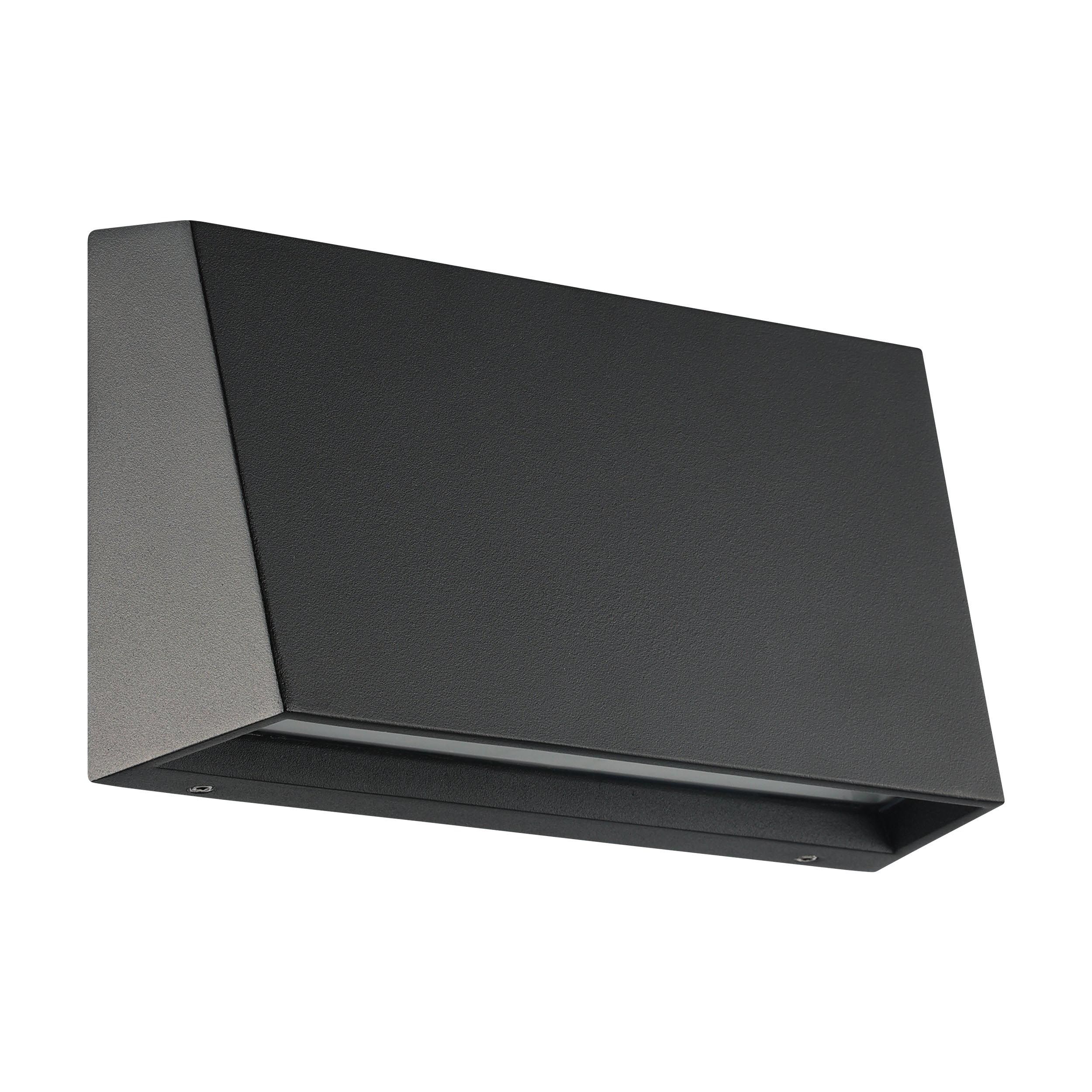 Applique extérieure LED SPONGANO noir H12cm