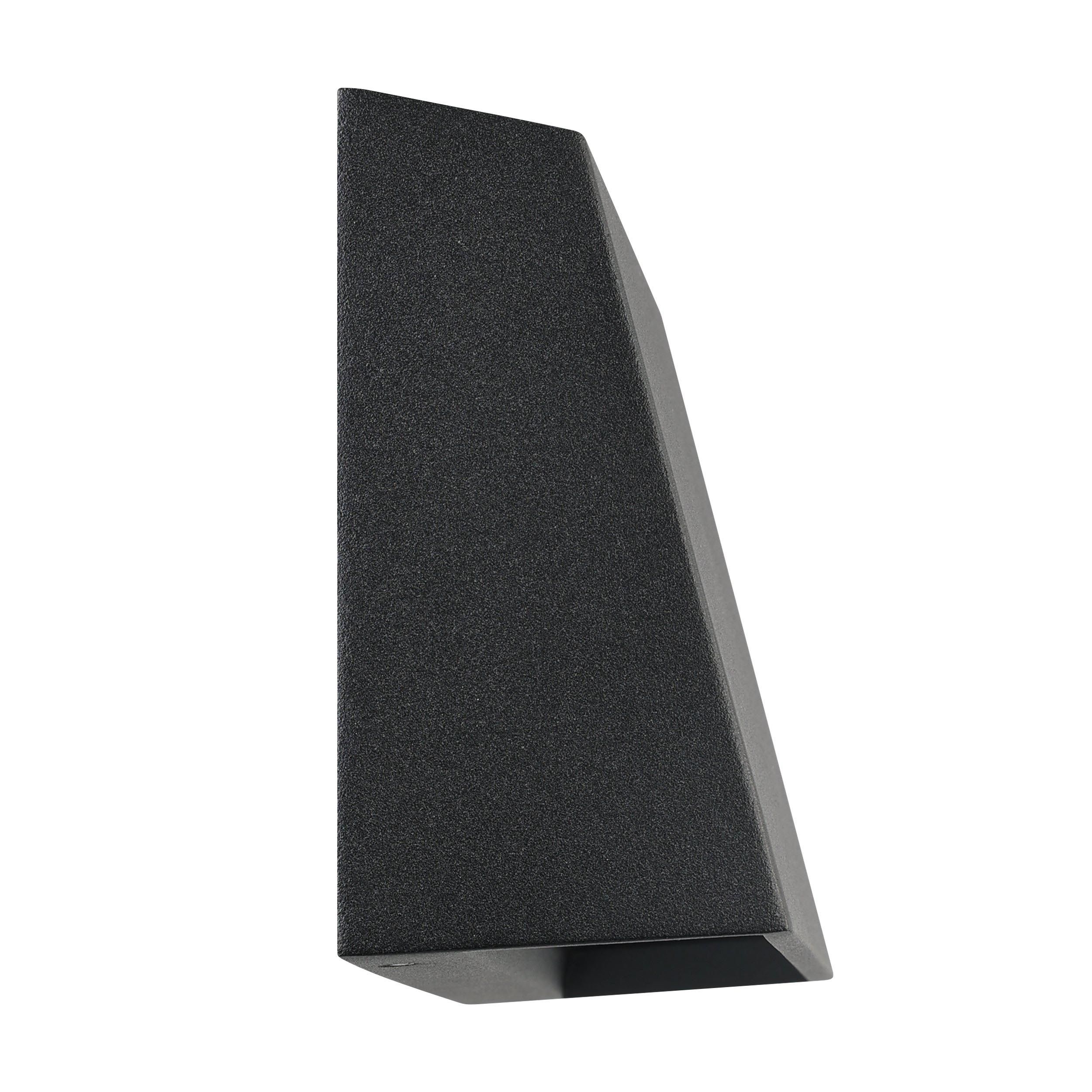 Applique extérieure LED SPONGANO noir H12cm