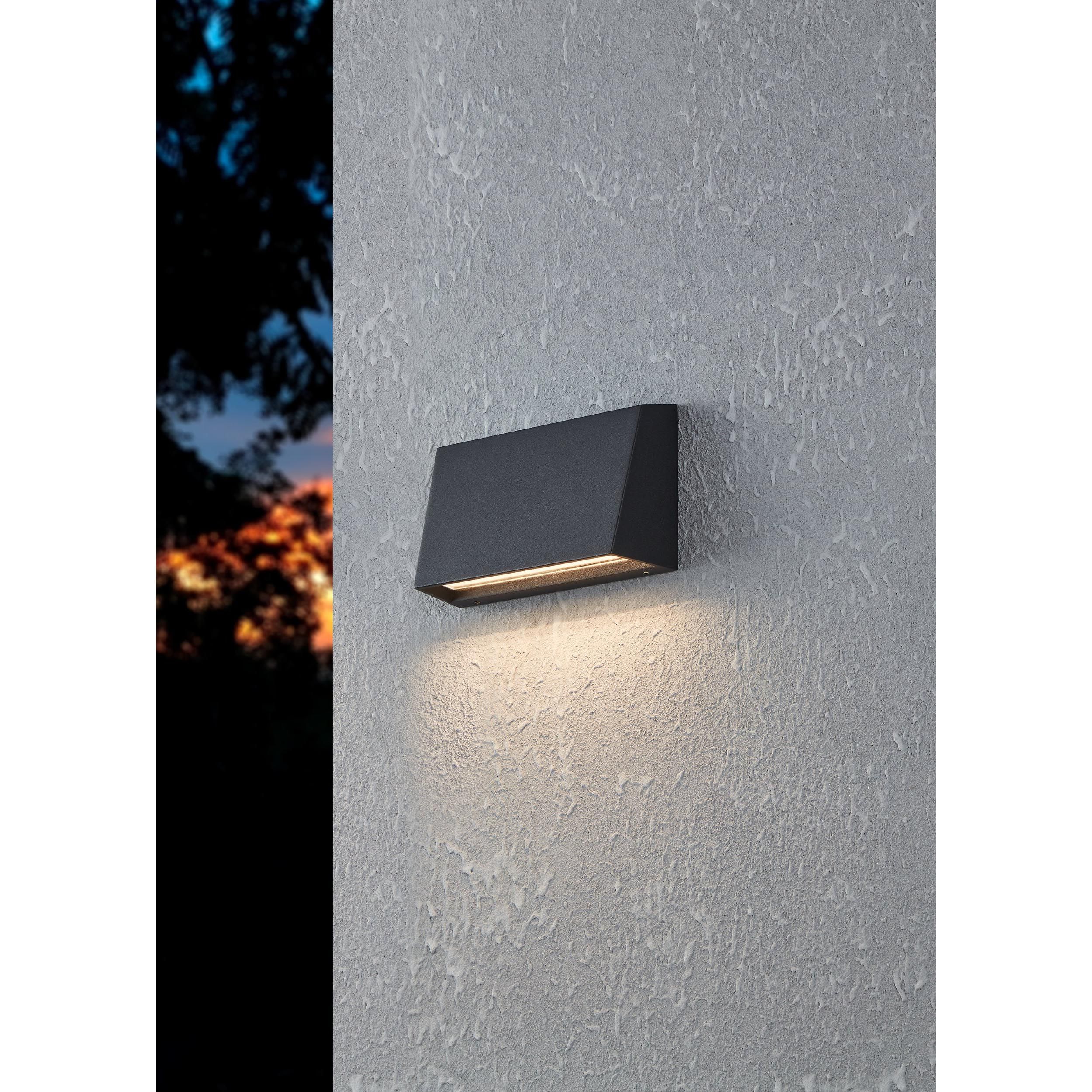 Applique extérieure LED SPONGANO noir H12cm