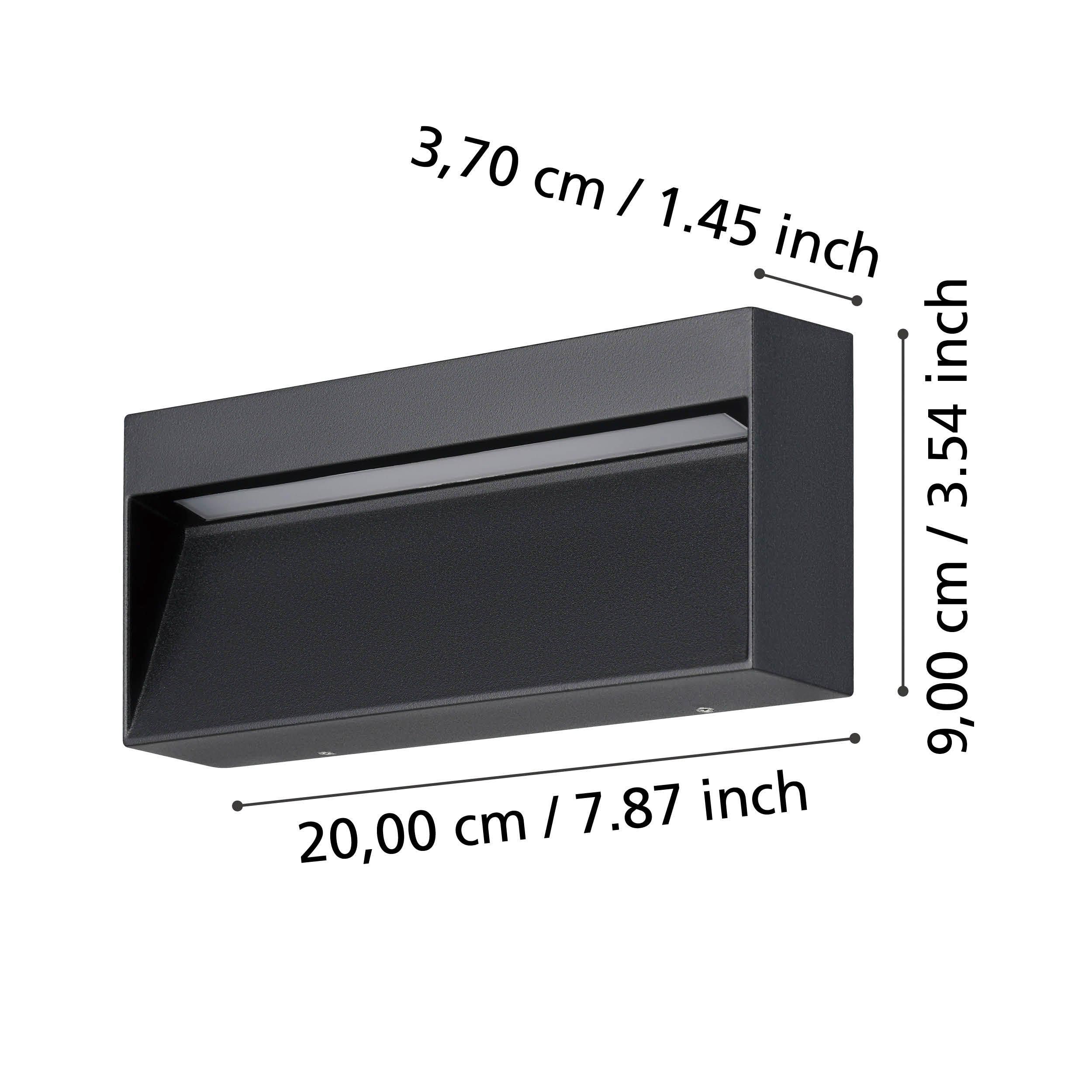 Applique extérieure LED MARUGGIO noir H9cm