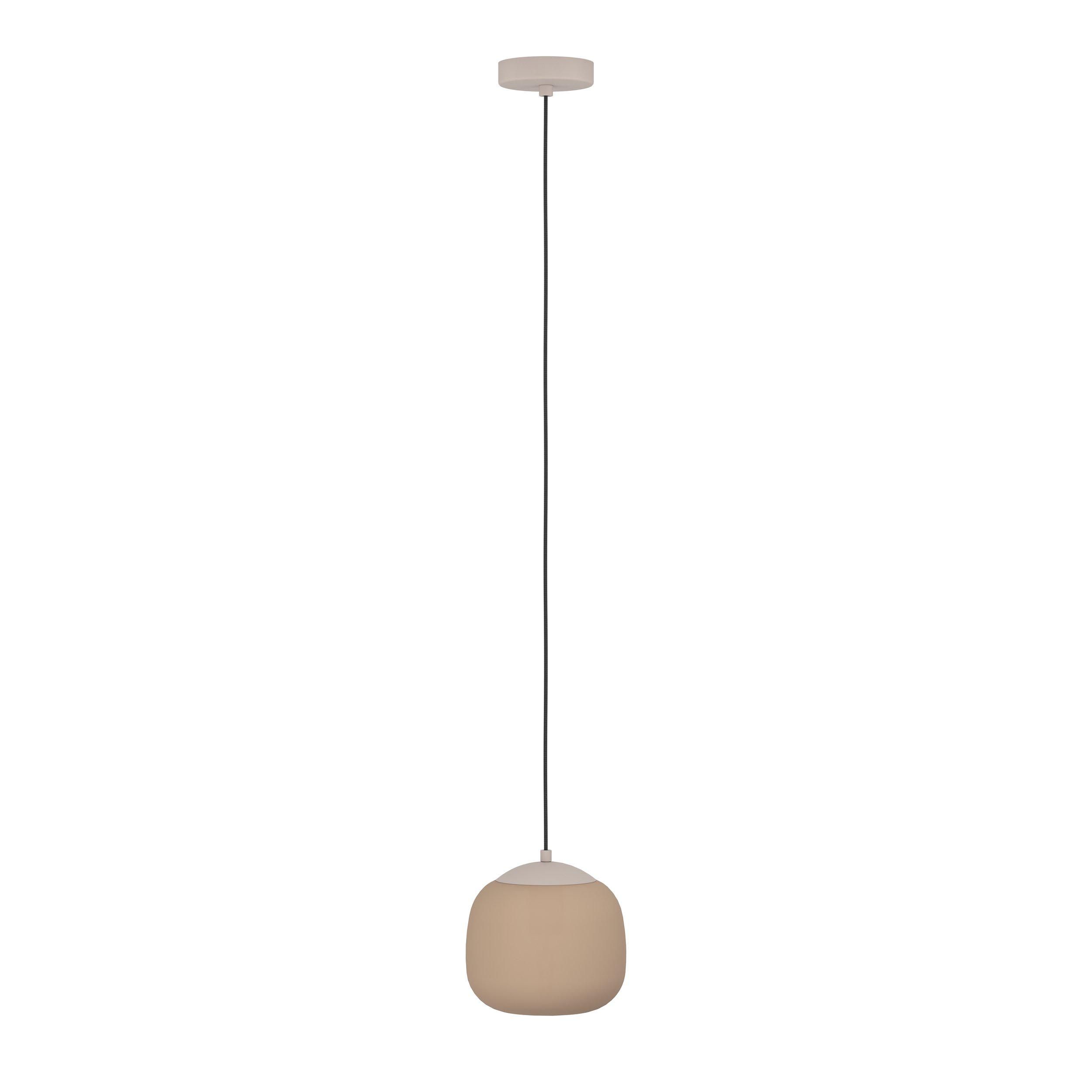 Suspension COMINIO taupe/verre Ø18,5cm