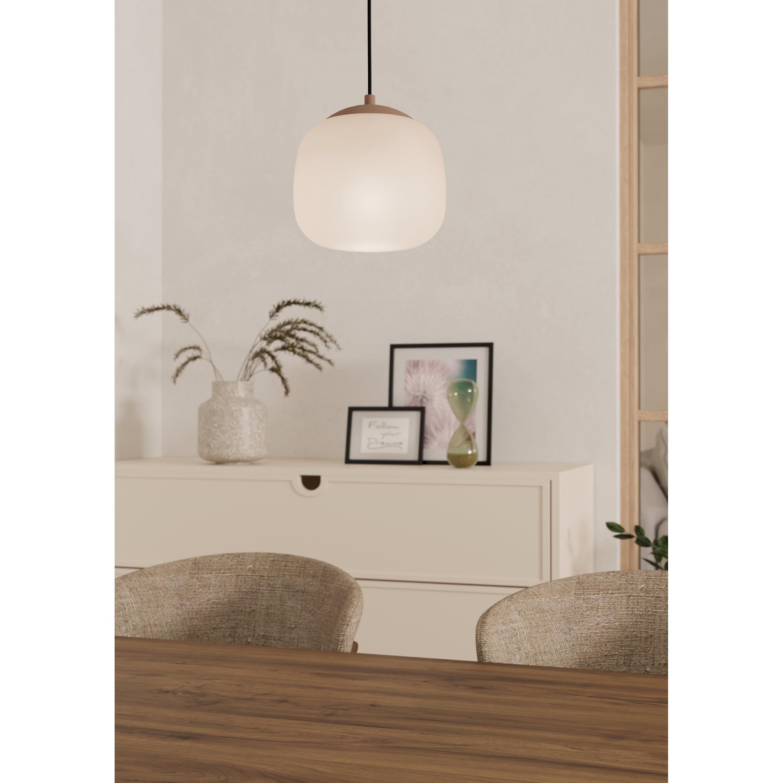 Suspension COMINIO taupe/verre Ø18,5cm