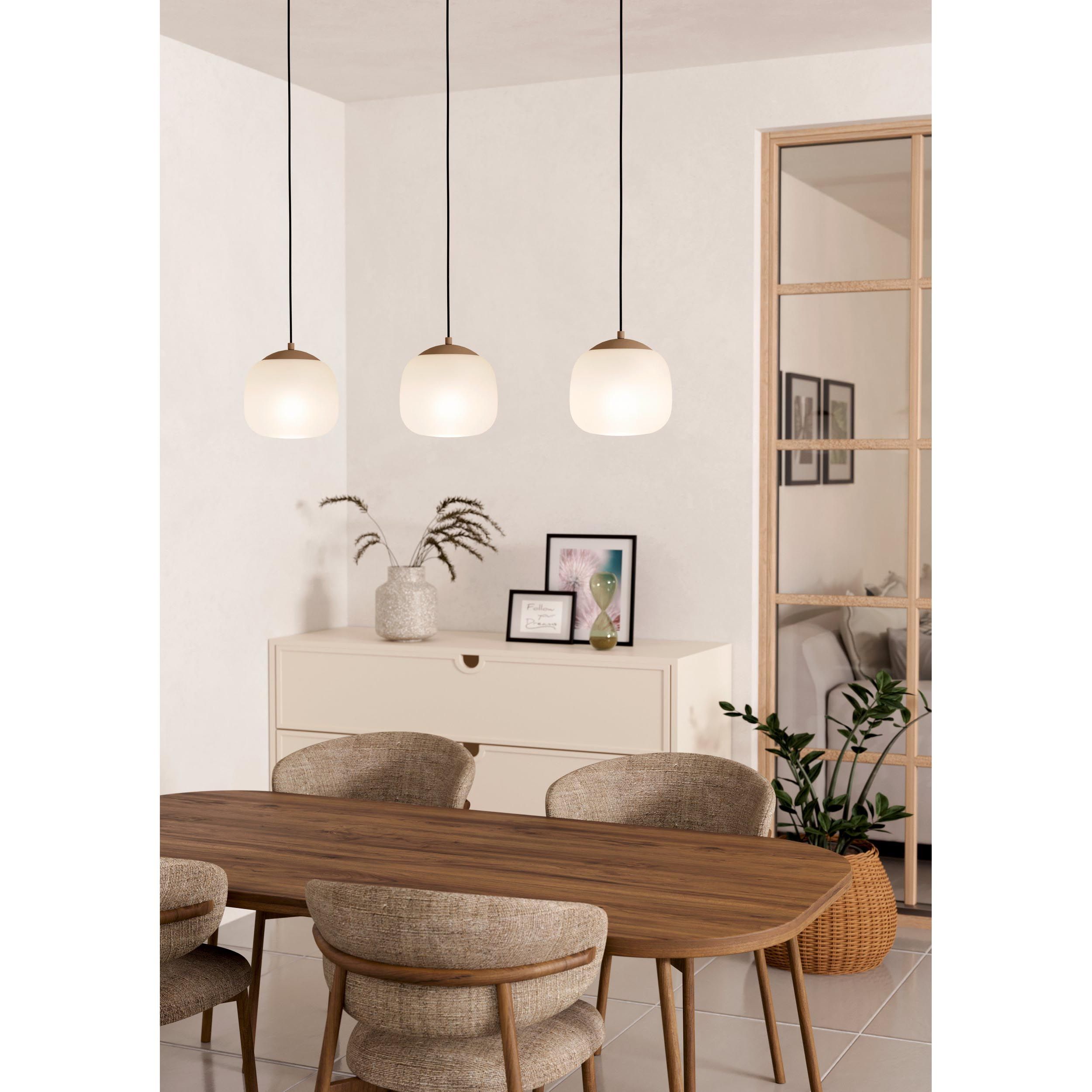 Suspension COMINIO taupe/verre L88,5cm